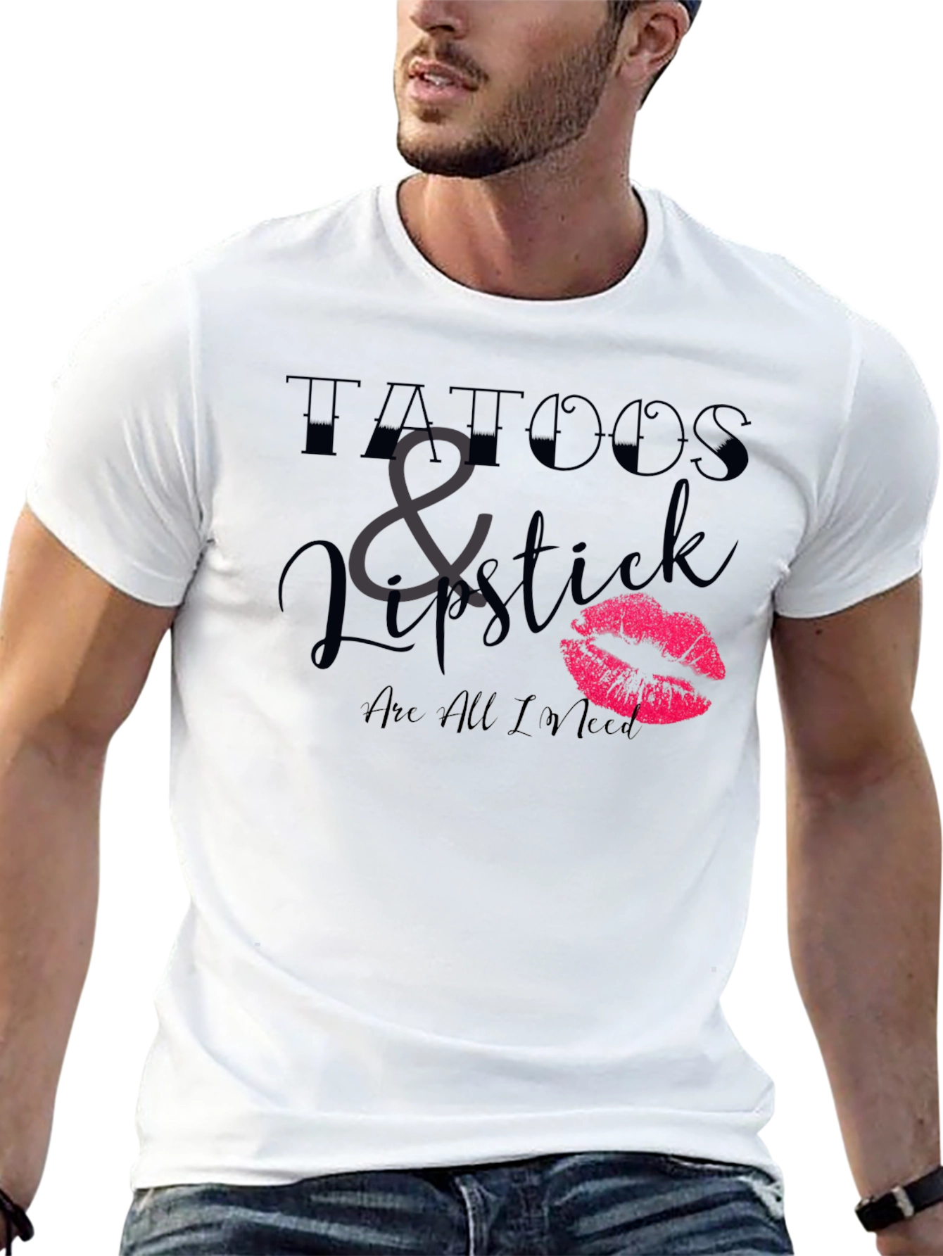 Tattoos & Lipstick Graphic T-Shirt