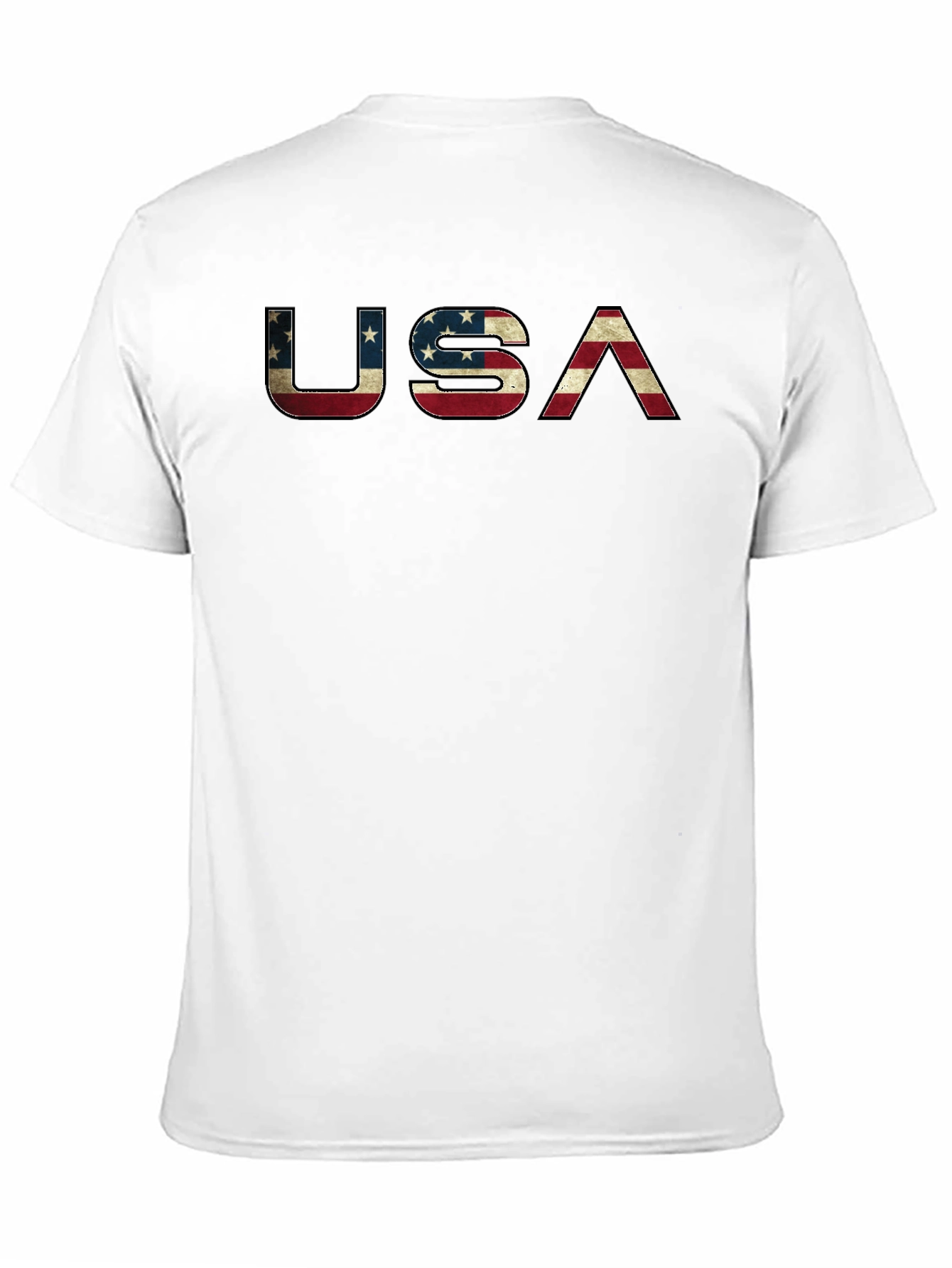 USA Flag Graphic Print Mens T-Shirt - Patriotic Design