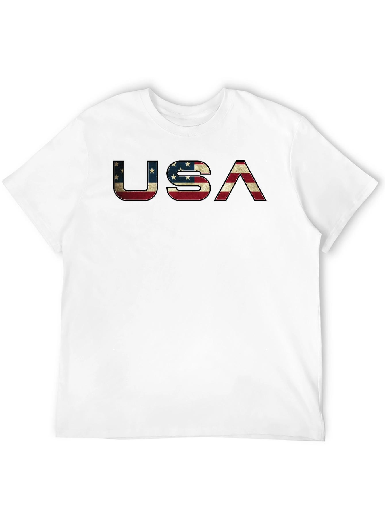 USA Flag Graphic Print Mens T-Shirt - Patriotic Design
