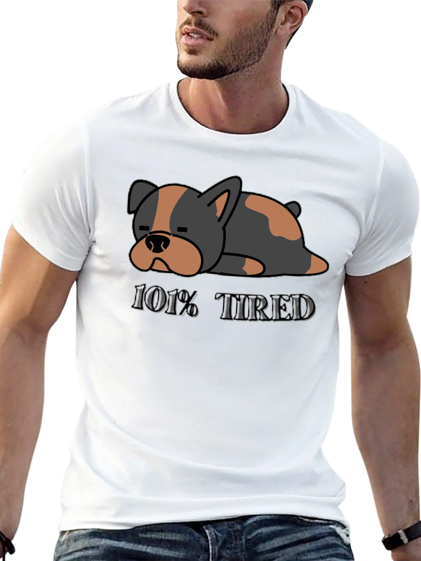 101% Tired Bulldog Graphic Tee - Unisex