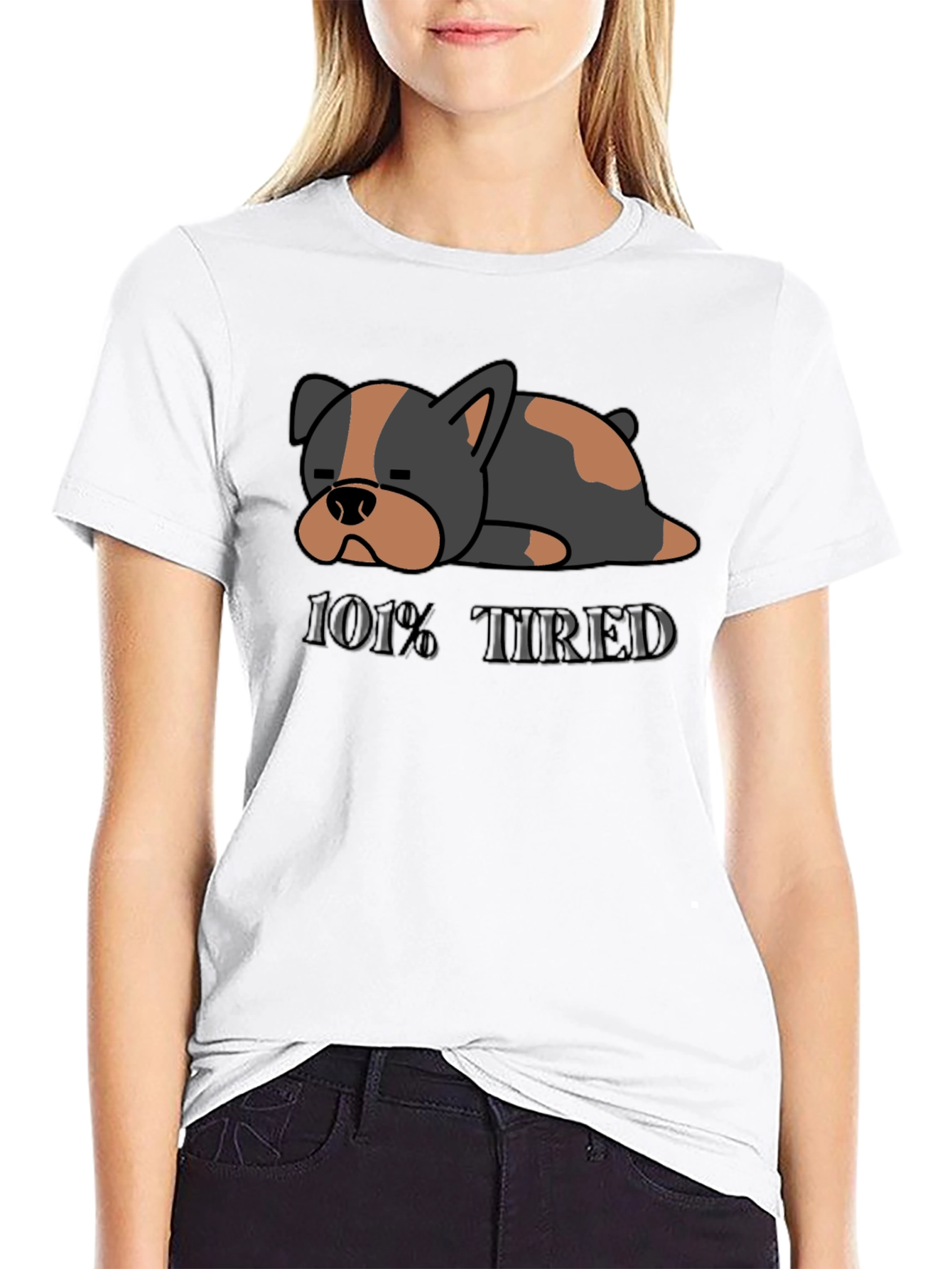 101% Tired Bulldog Graphic Tee - Unisex