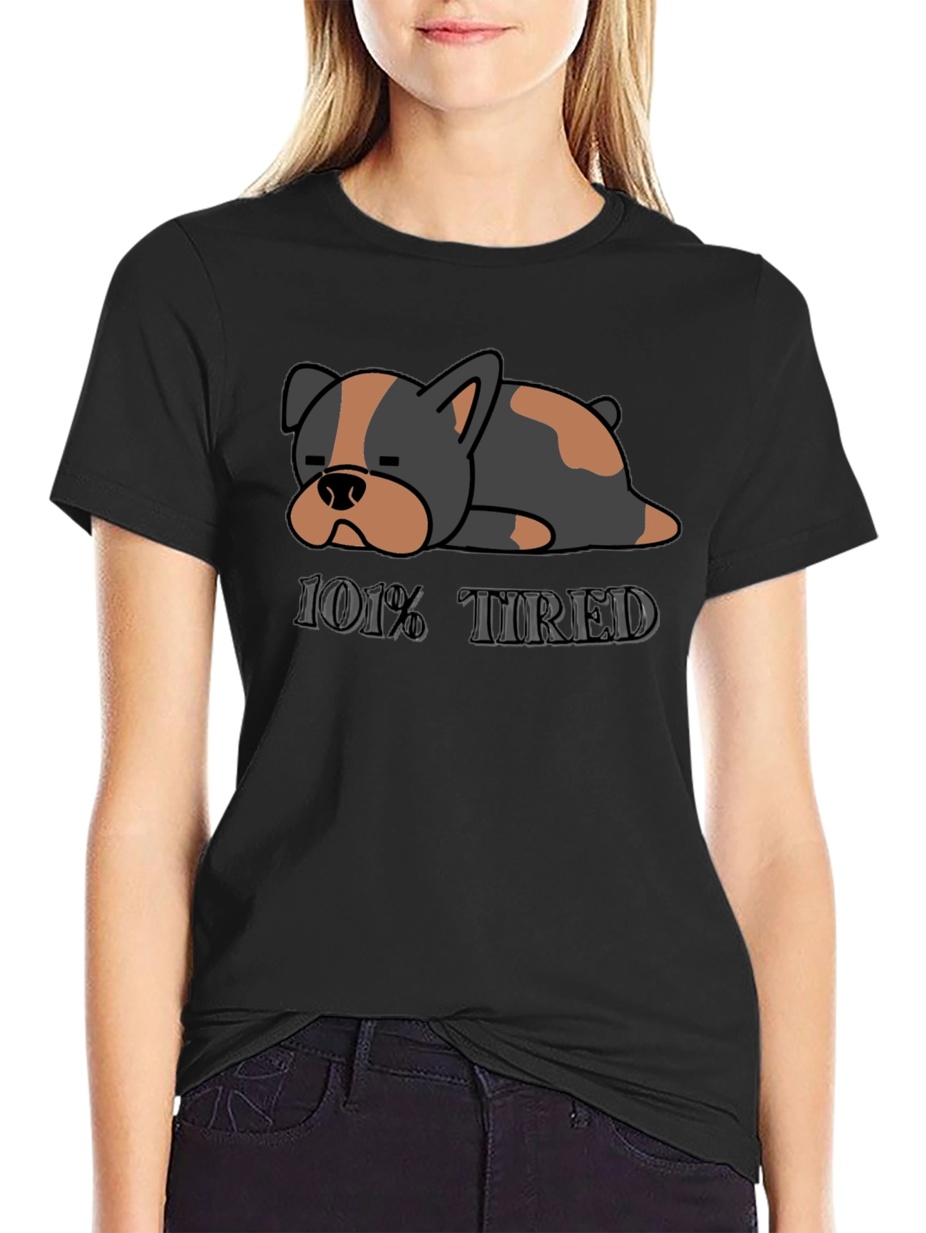 101% Tired Bulldog Graphic Tee - Unisex