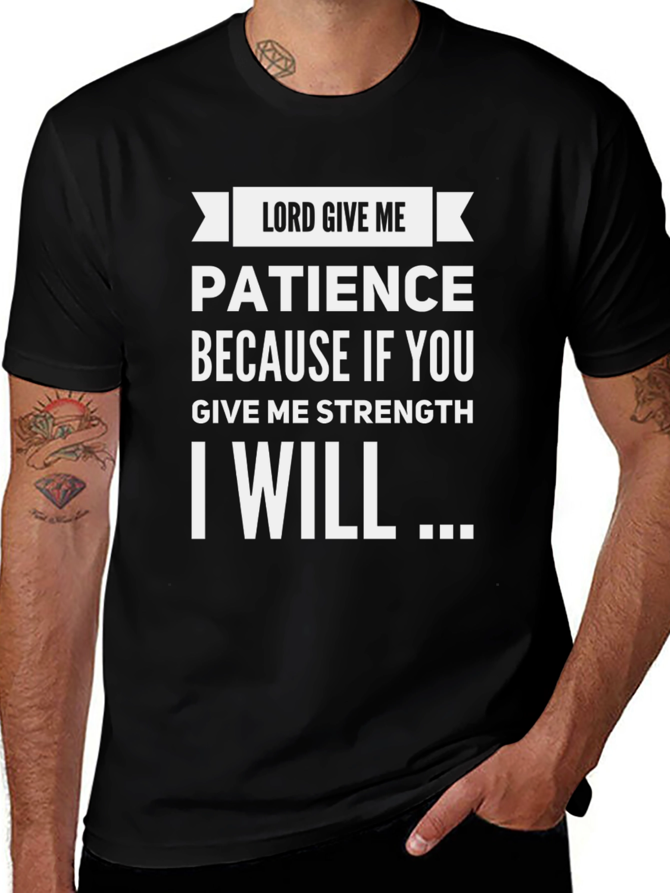 Lord Give Me Patience Funny Graphic Tee