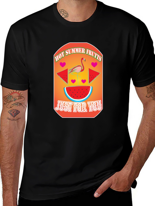 Hot Summer Frutts Black T-Shirt - Just For You!