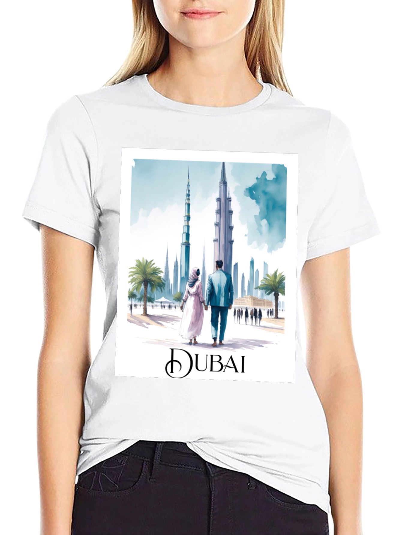Dubai Cityscape Graphic Tee