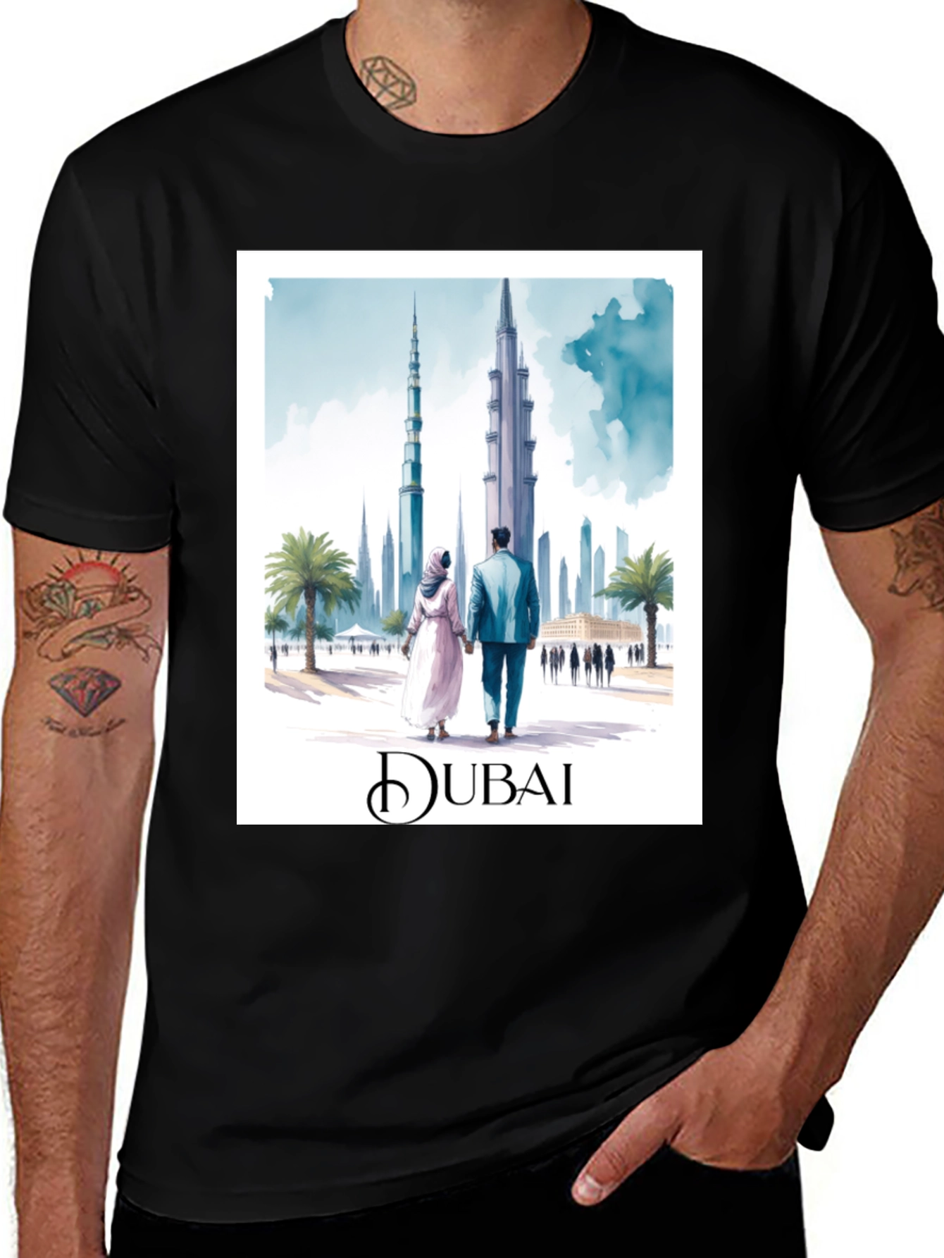 Dubai Cityscape Graphic Tee