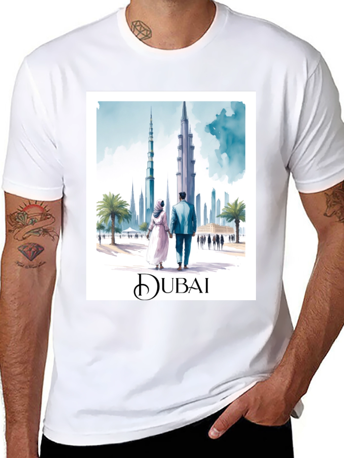Dubai Cityscape Graphic Tee