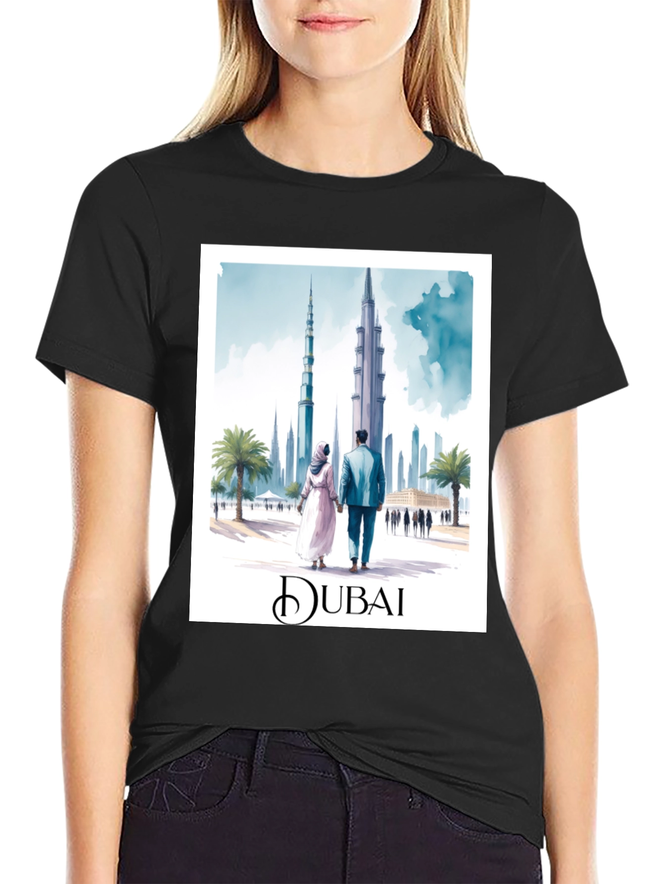 Dubai Cityscape Graphic Tee