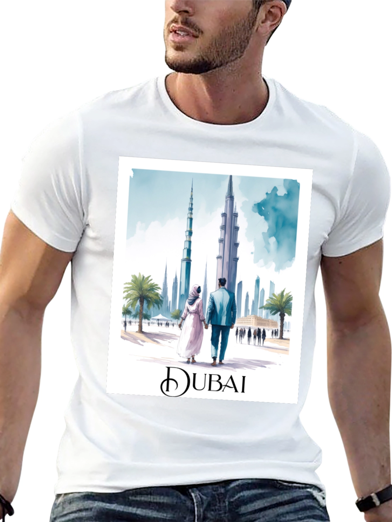 Dubai Cityscape Graphic Tee
