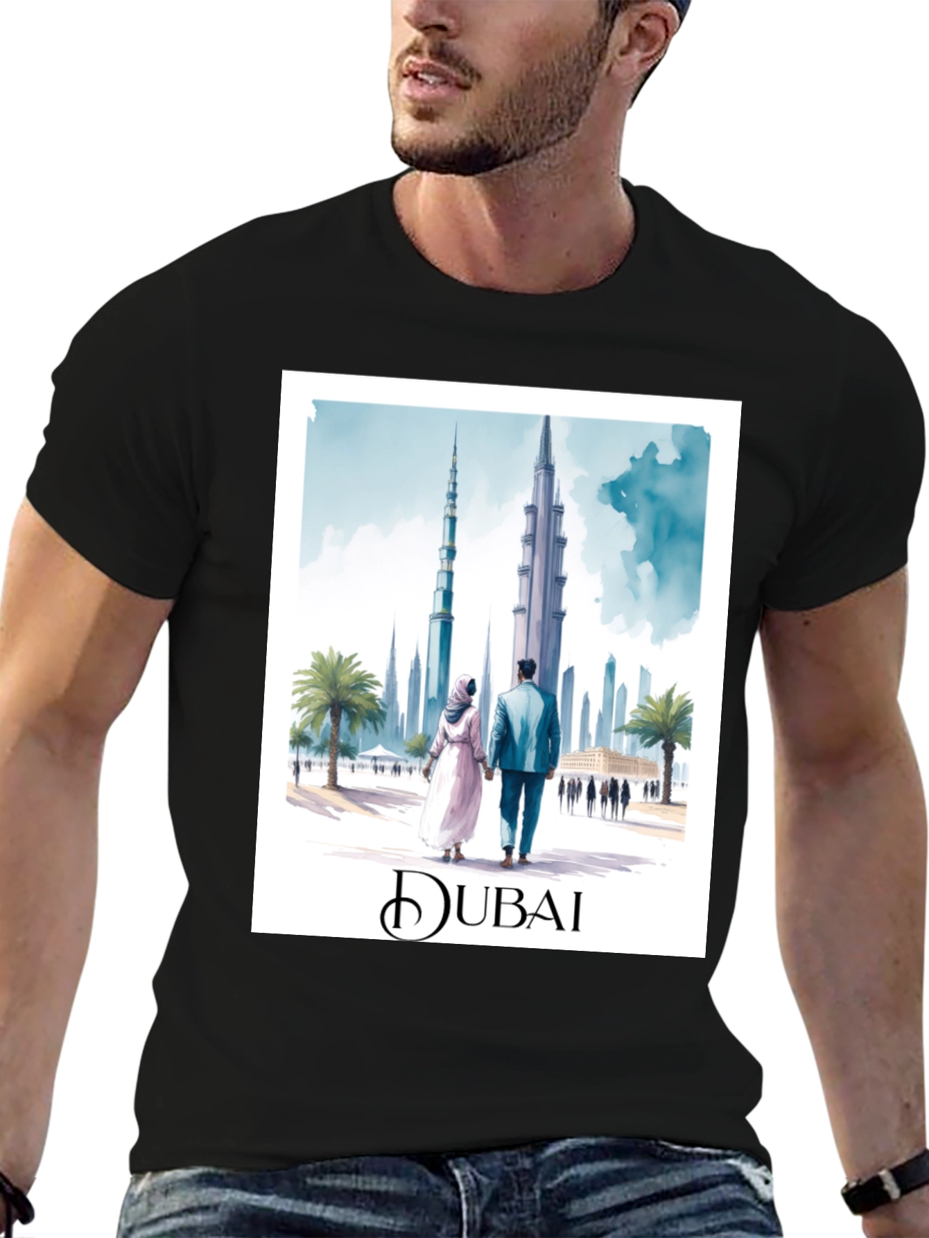 Dubai Cityscape Graphic Tee