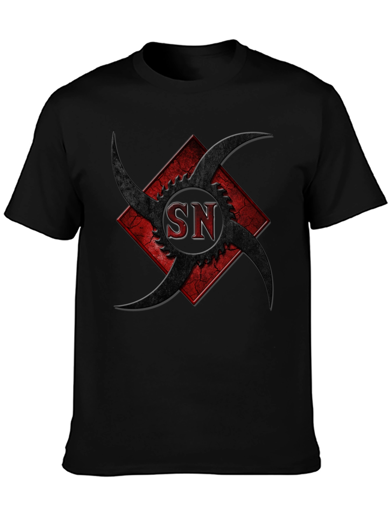 Edgy Graphic Tee - SN Design Black T-Shirt