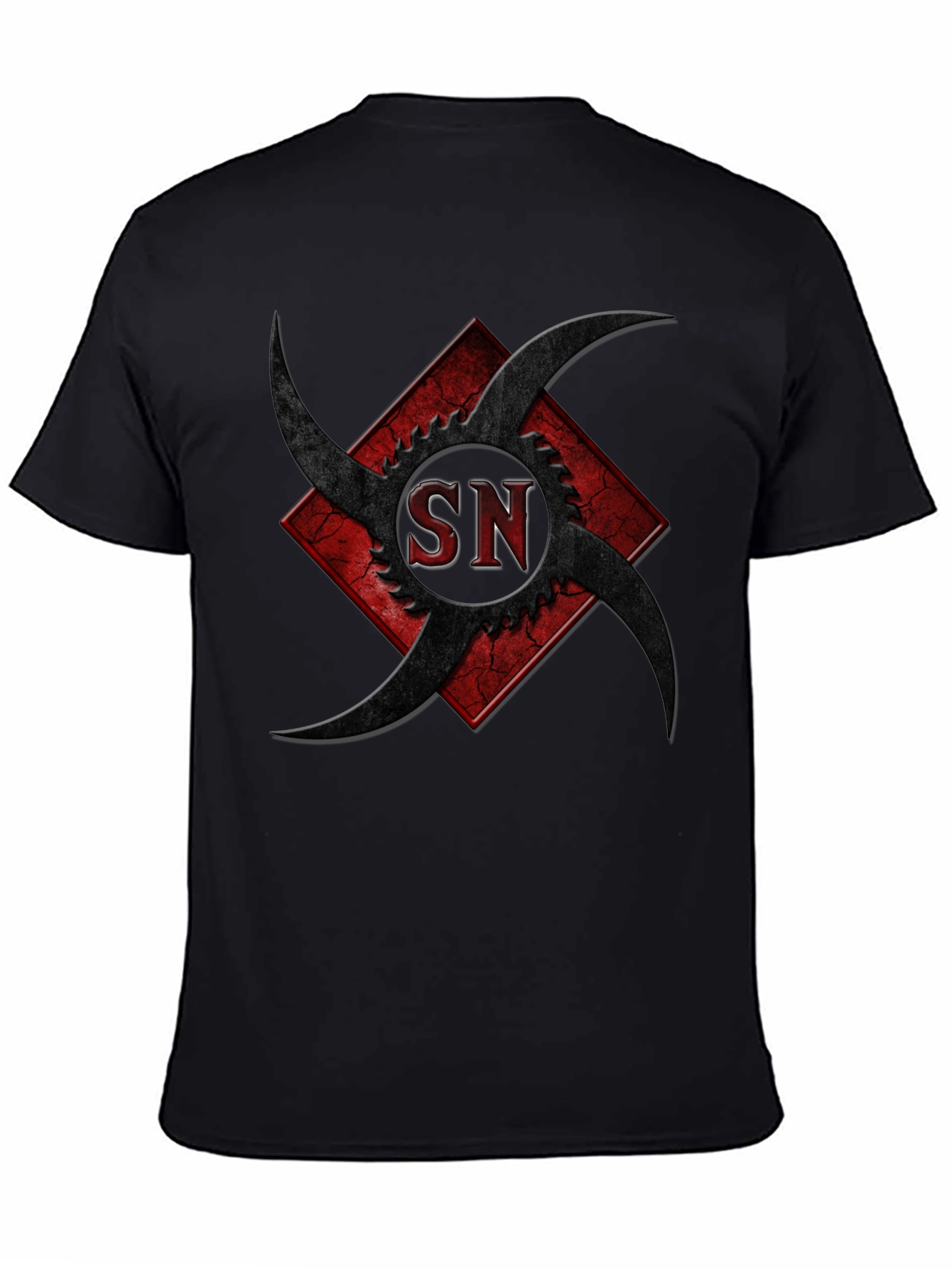 Edgy Graphic Tee - SN Design Black T-Shirt