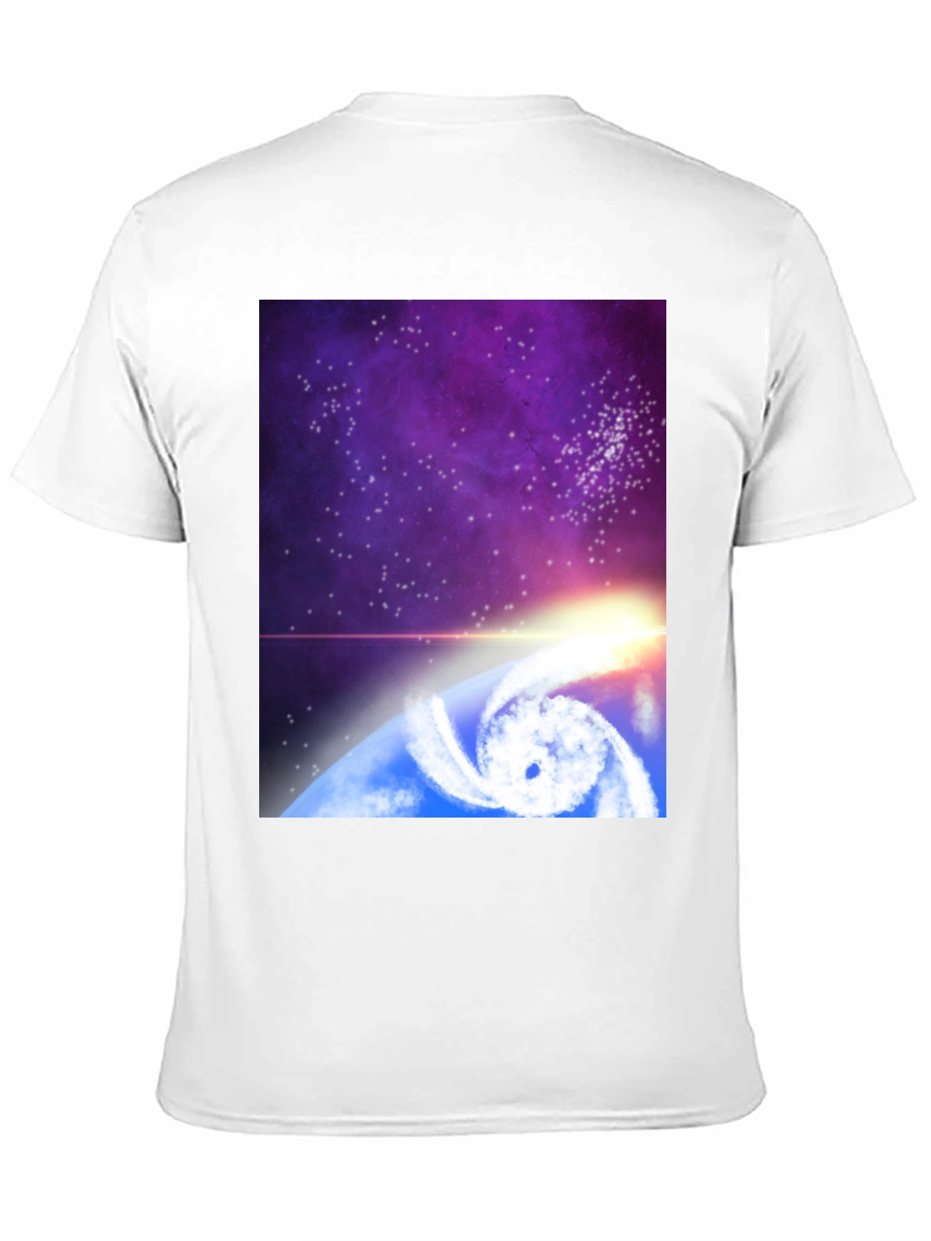 Cosmic Hurricane Graphic Tee - Black Cotton Blend