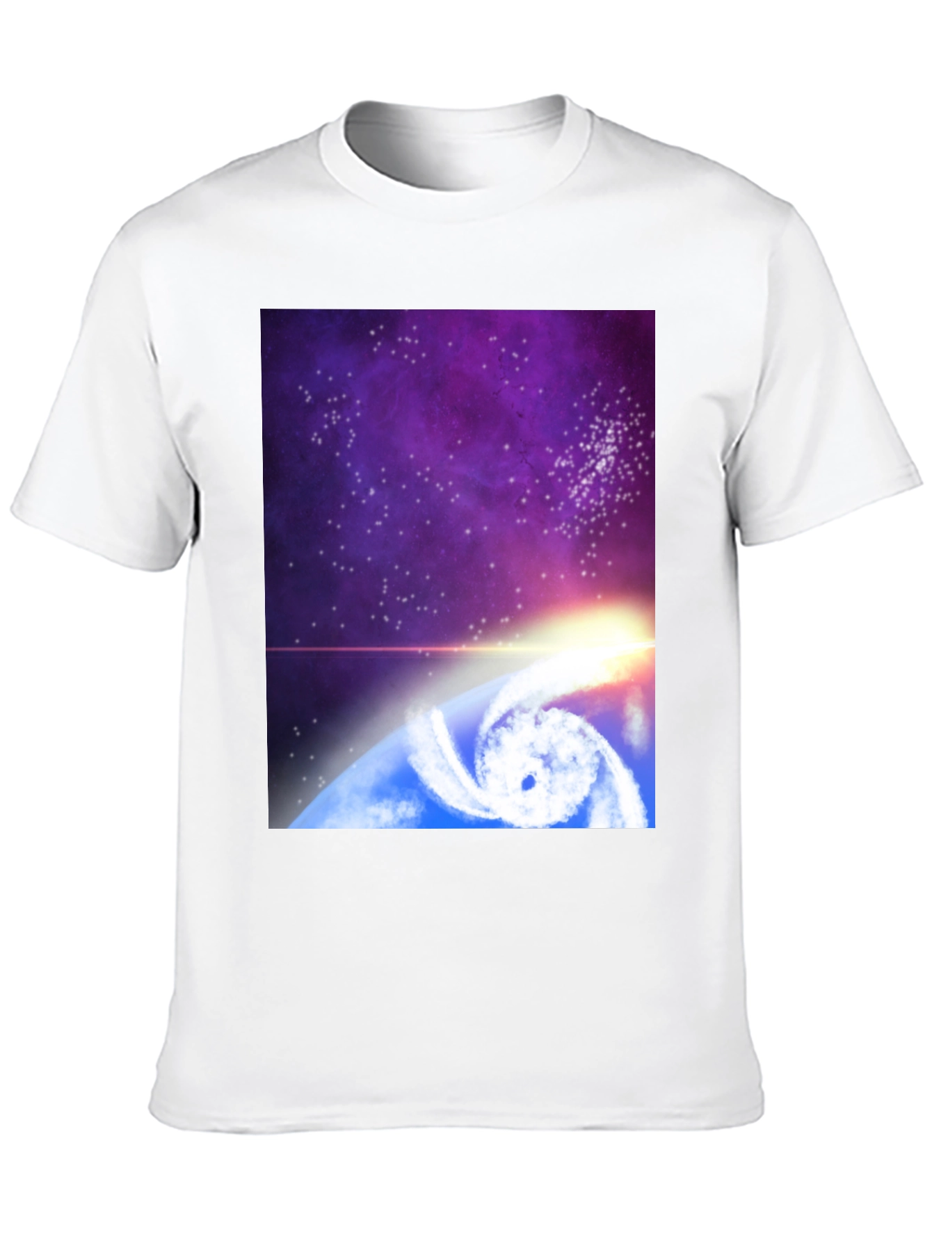 Cosmic Hurricane Graphic Tee - Black Cotton Blend