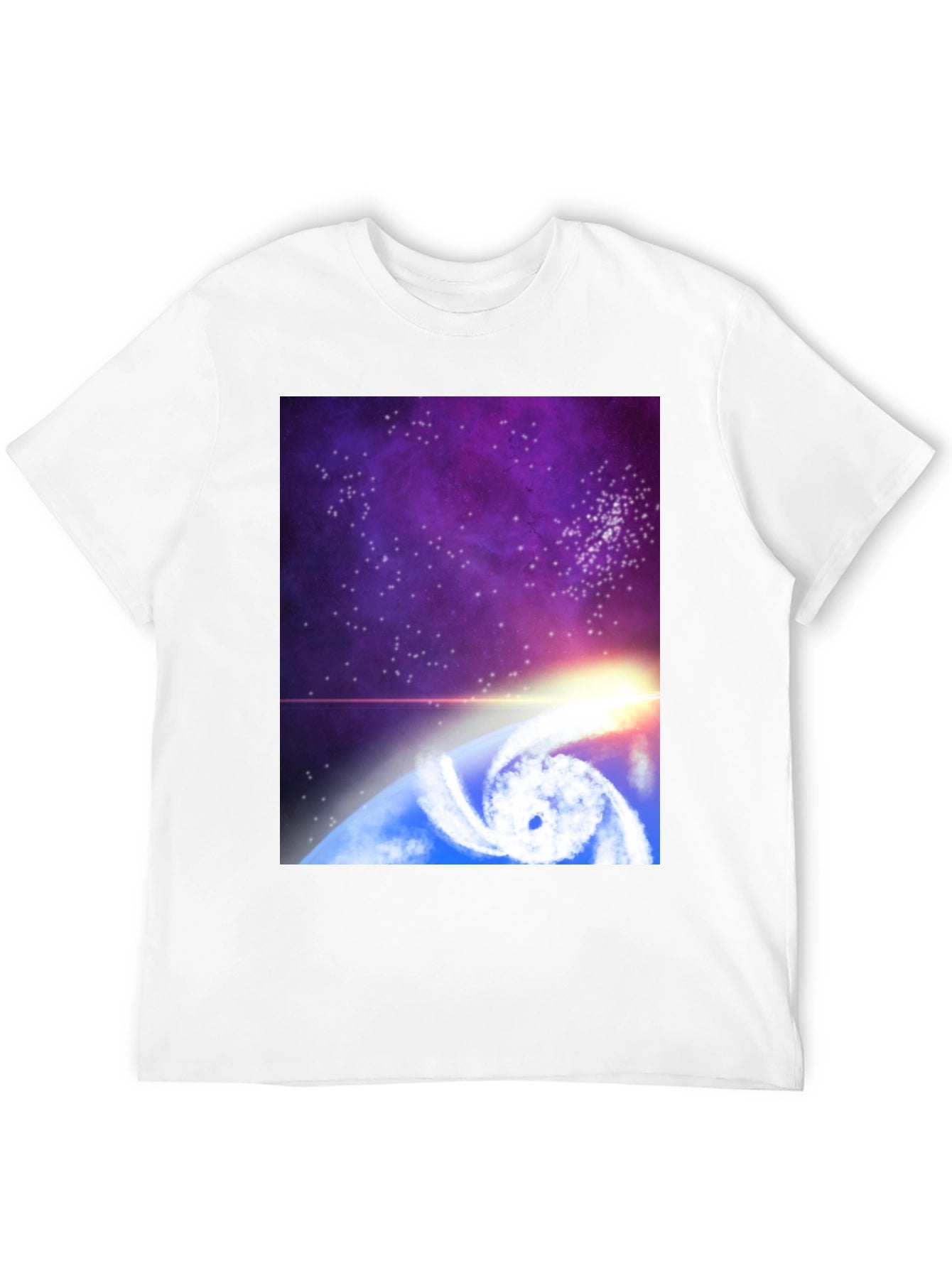Cosmic Hurricane Graphic Tee - Black Cotton Blend