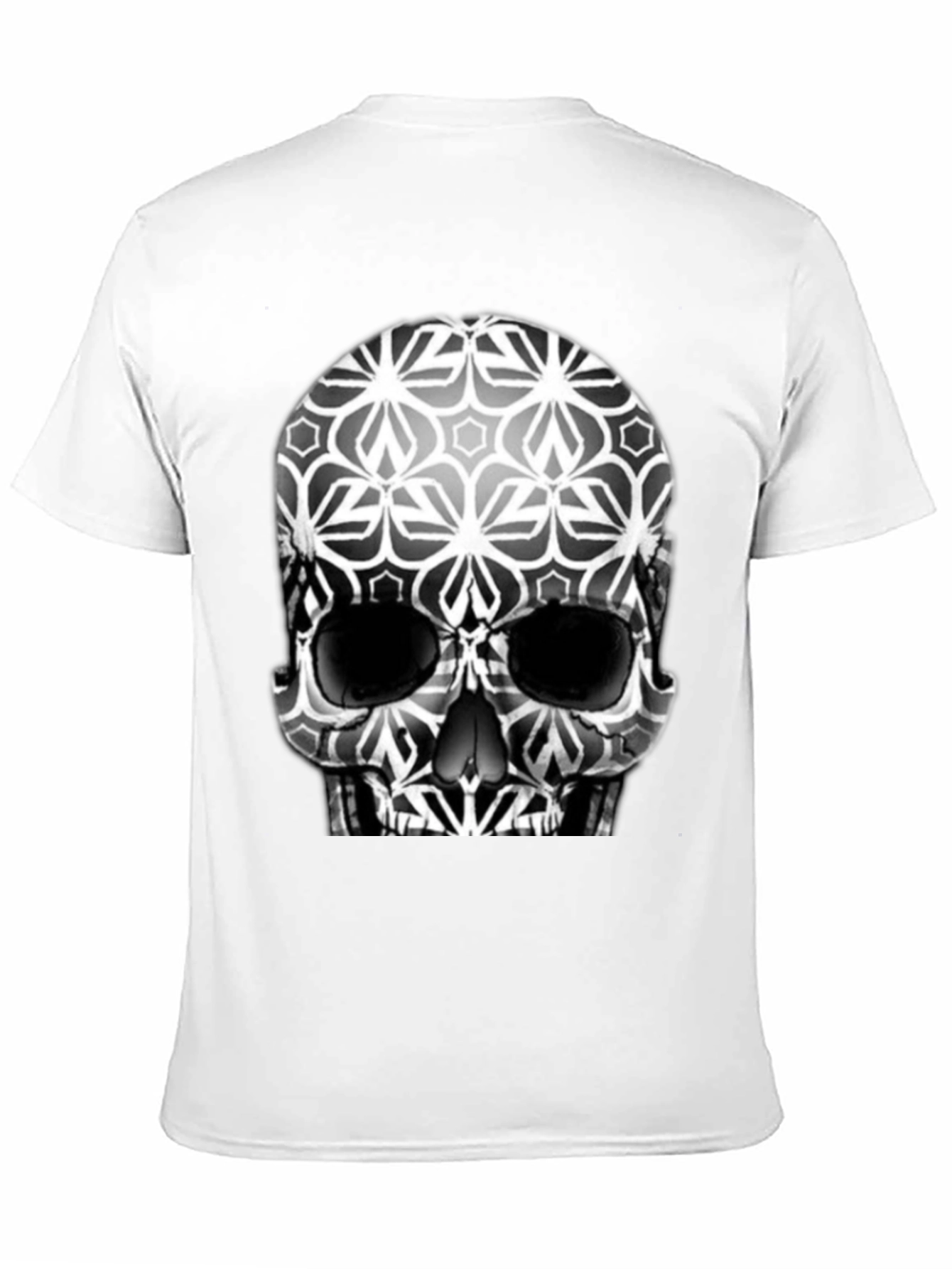 Geometric Skull Graphic Tee - Mens Black T-Shirt
