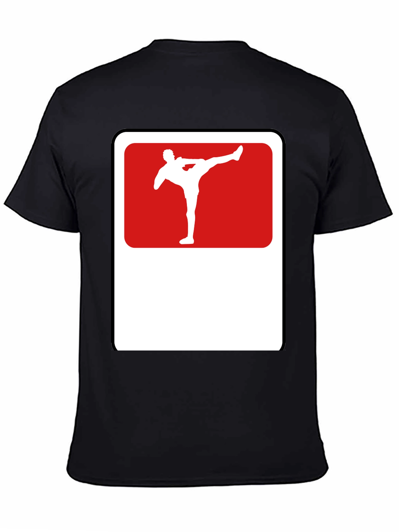 Martial Arts Kick Graphic Tee - Black