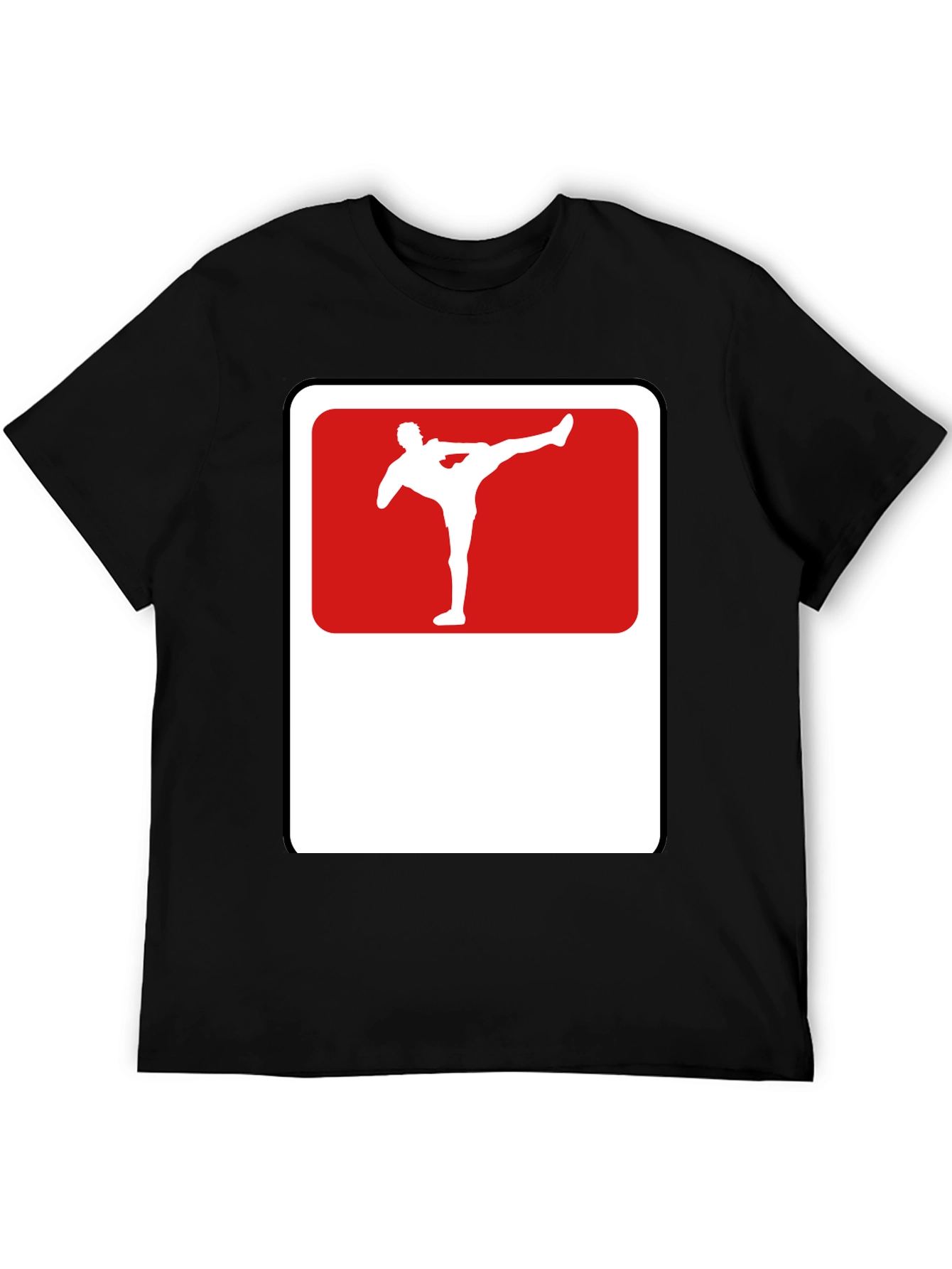 Martial Arts Kick Graphic Tee - Black