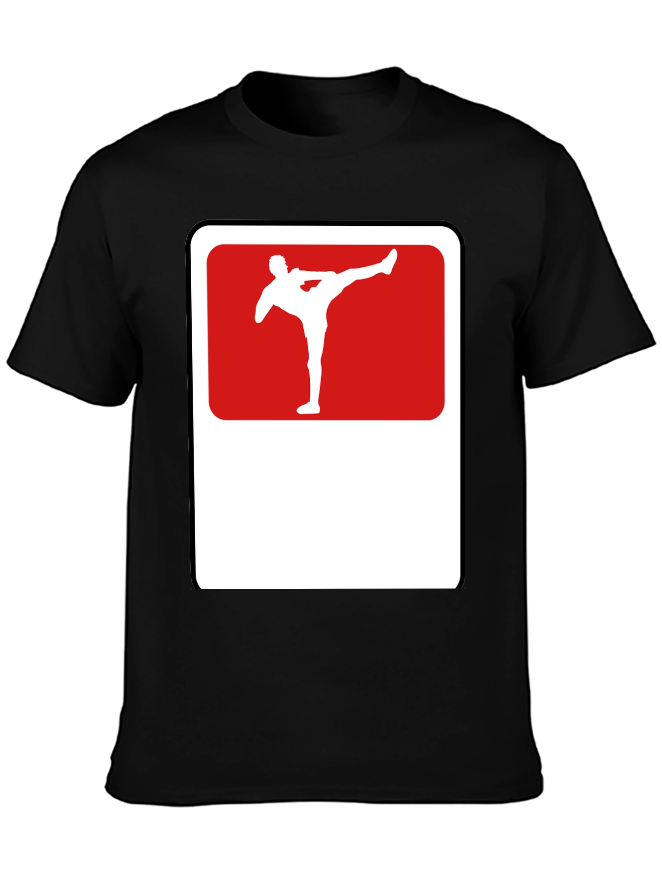 Martial Arts Kick Graphic Tee - Black