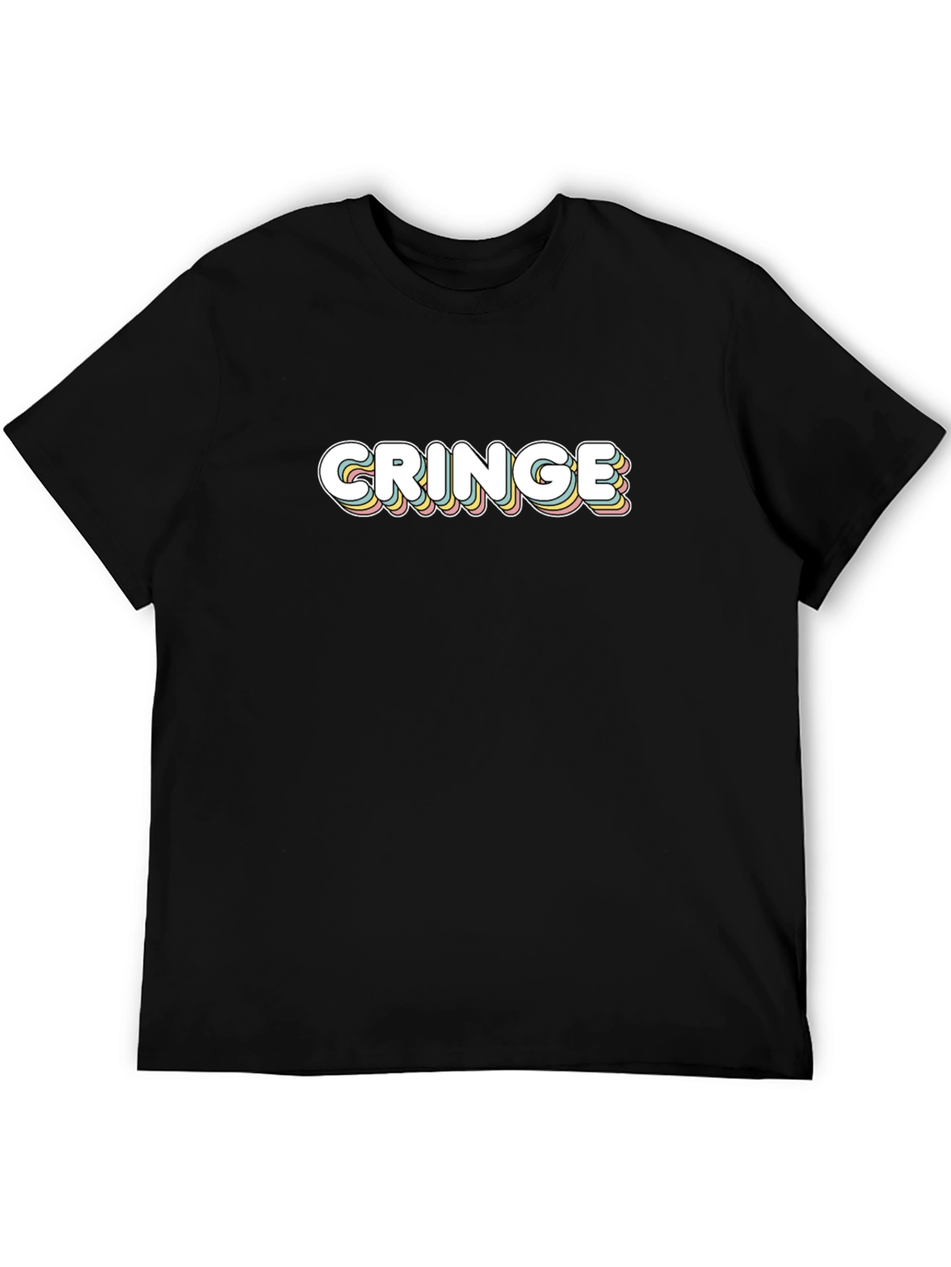 Retro Cringe Graphic Tee - Black