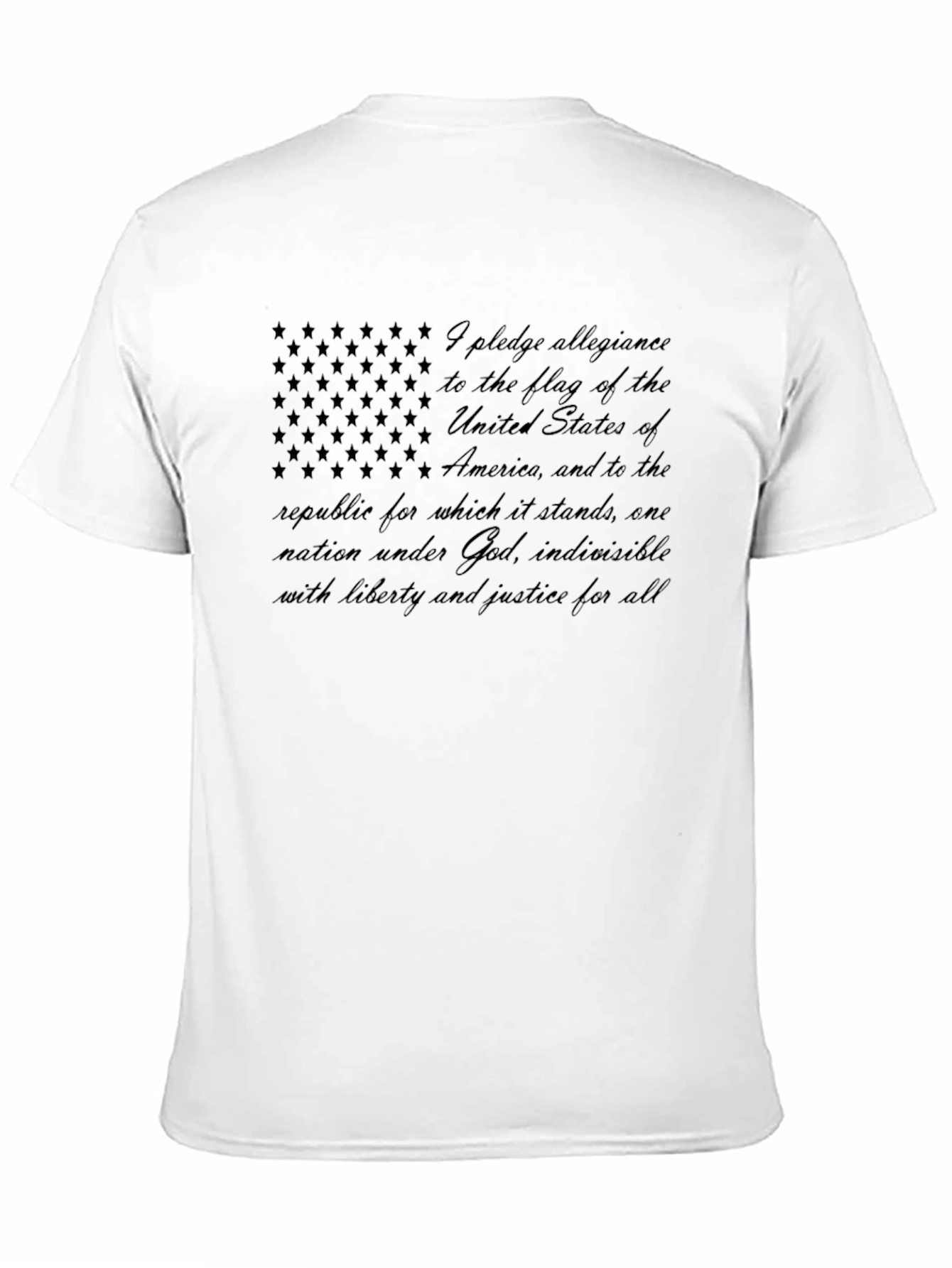 Pledge of Allegiance American Flag Graphic T-Shirt