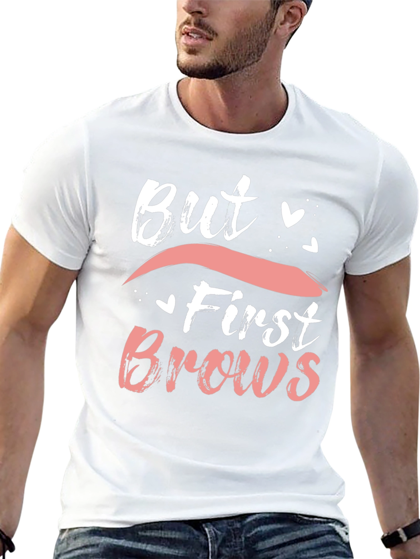 But First Brows Graphic Tee - Stylish and Trendy
