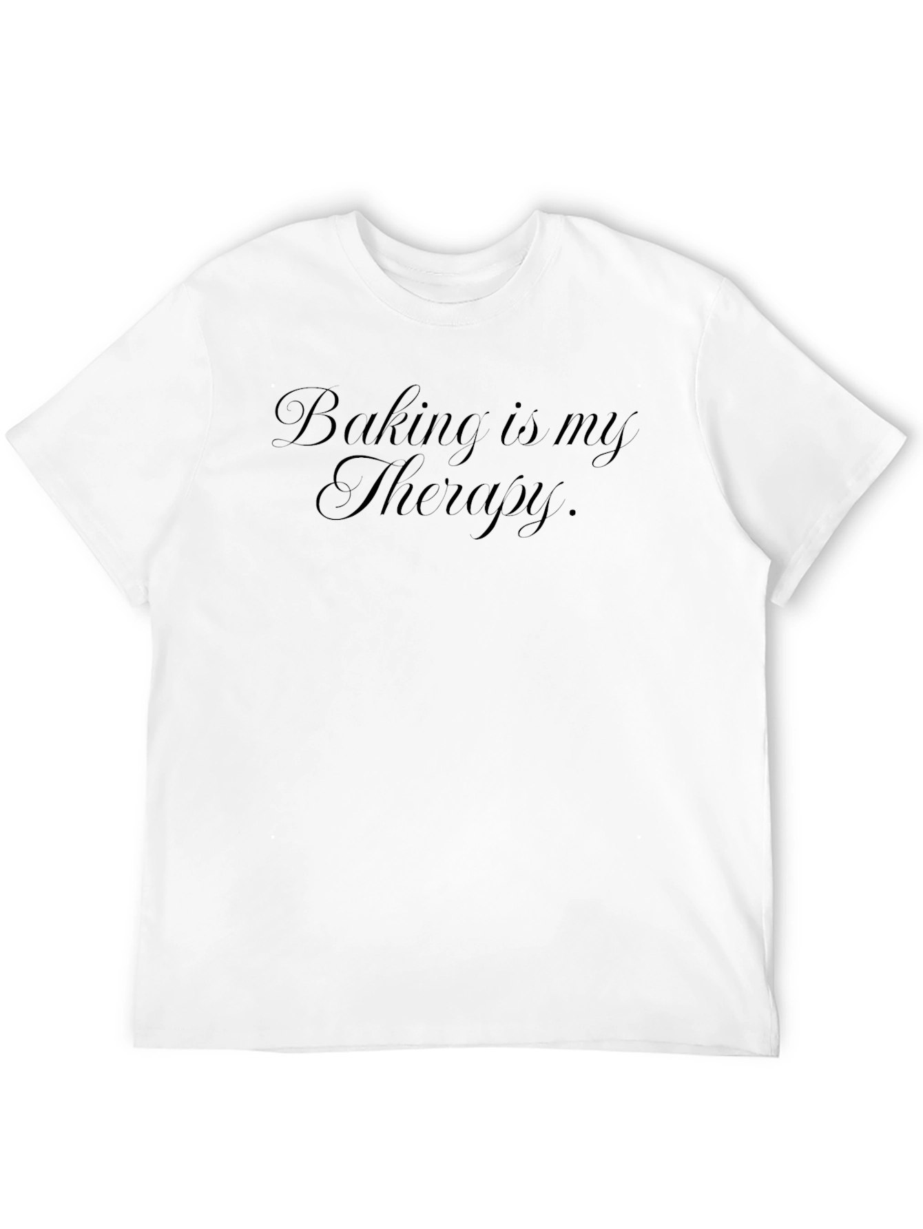Baking Is My Therapy Black Graphic Tee