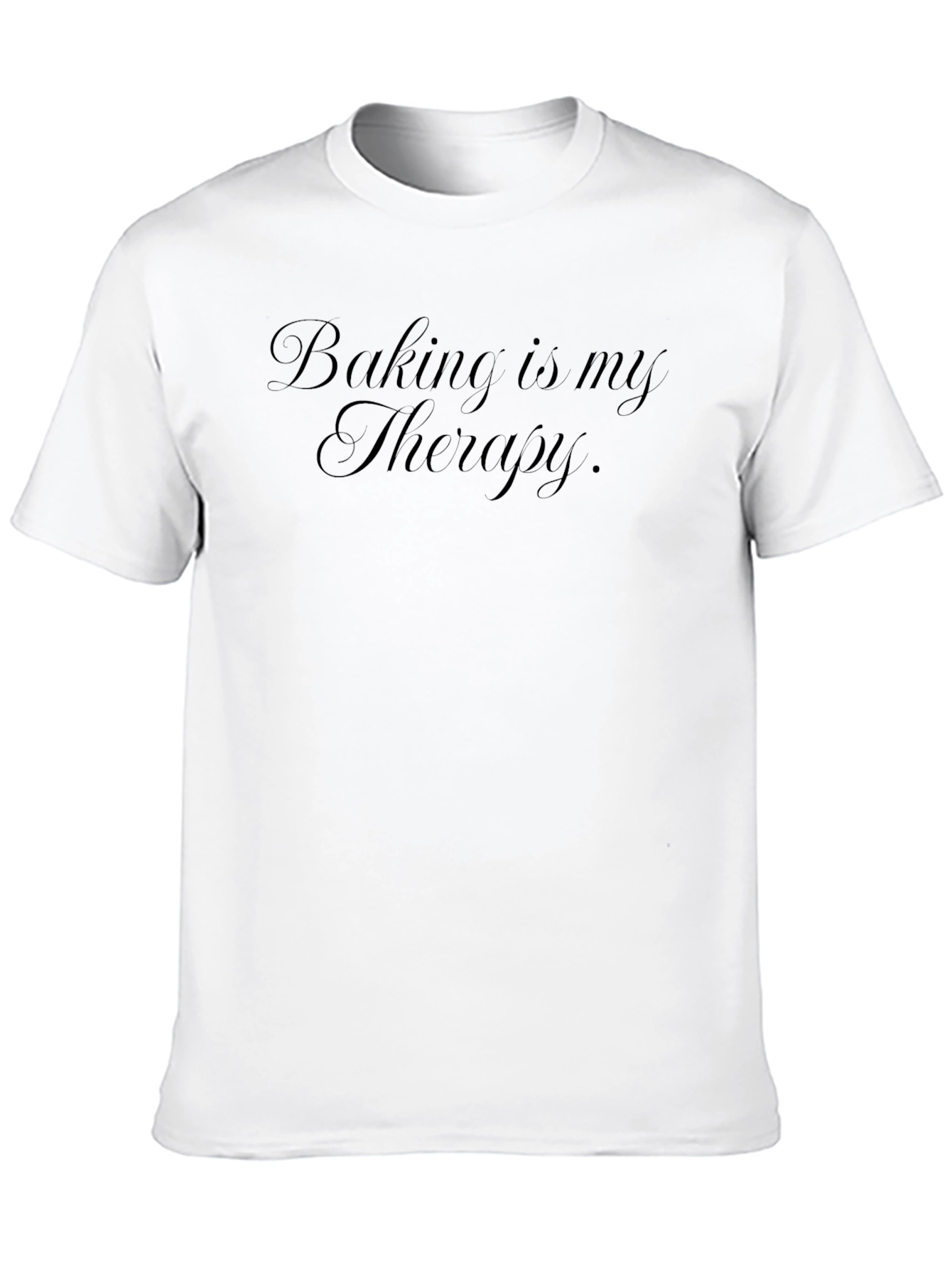 Baking Is My Therapy Black Graphic Tee