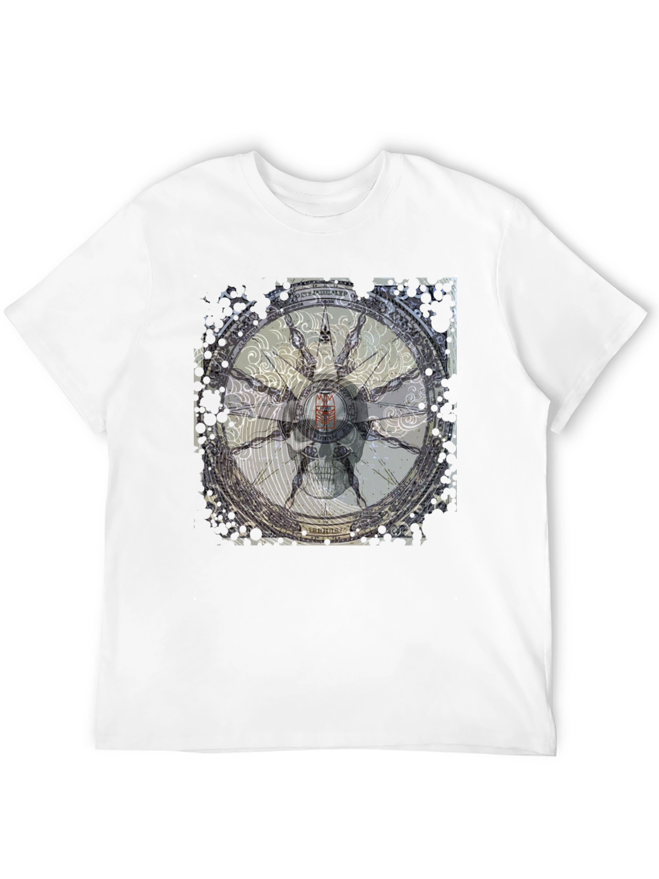 Skull Compass Black T-Shirt - Unique Graphic Tee