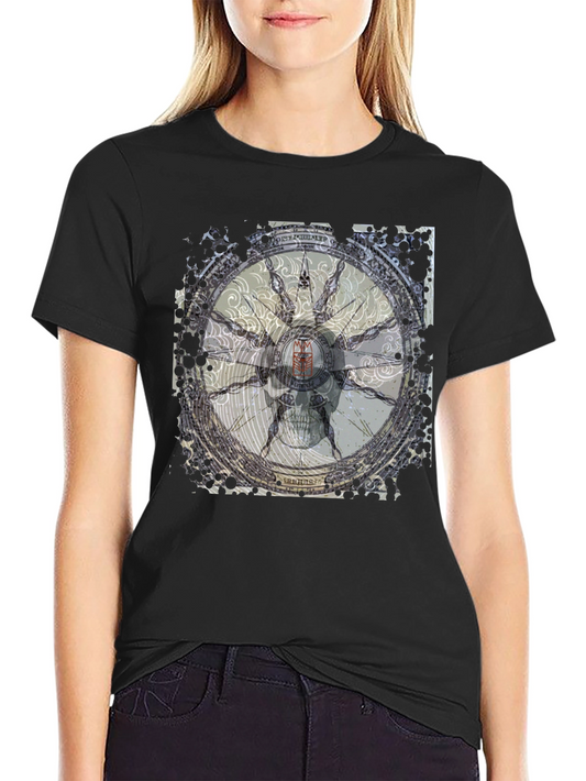 Skull Compass Black T-Shirt - Unique Graphic Tee