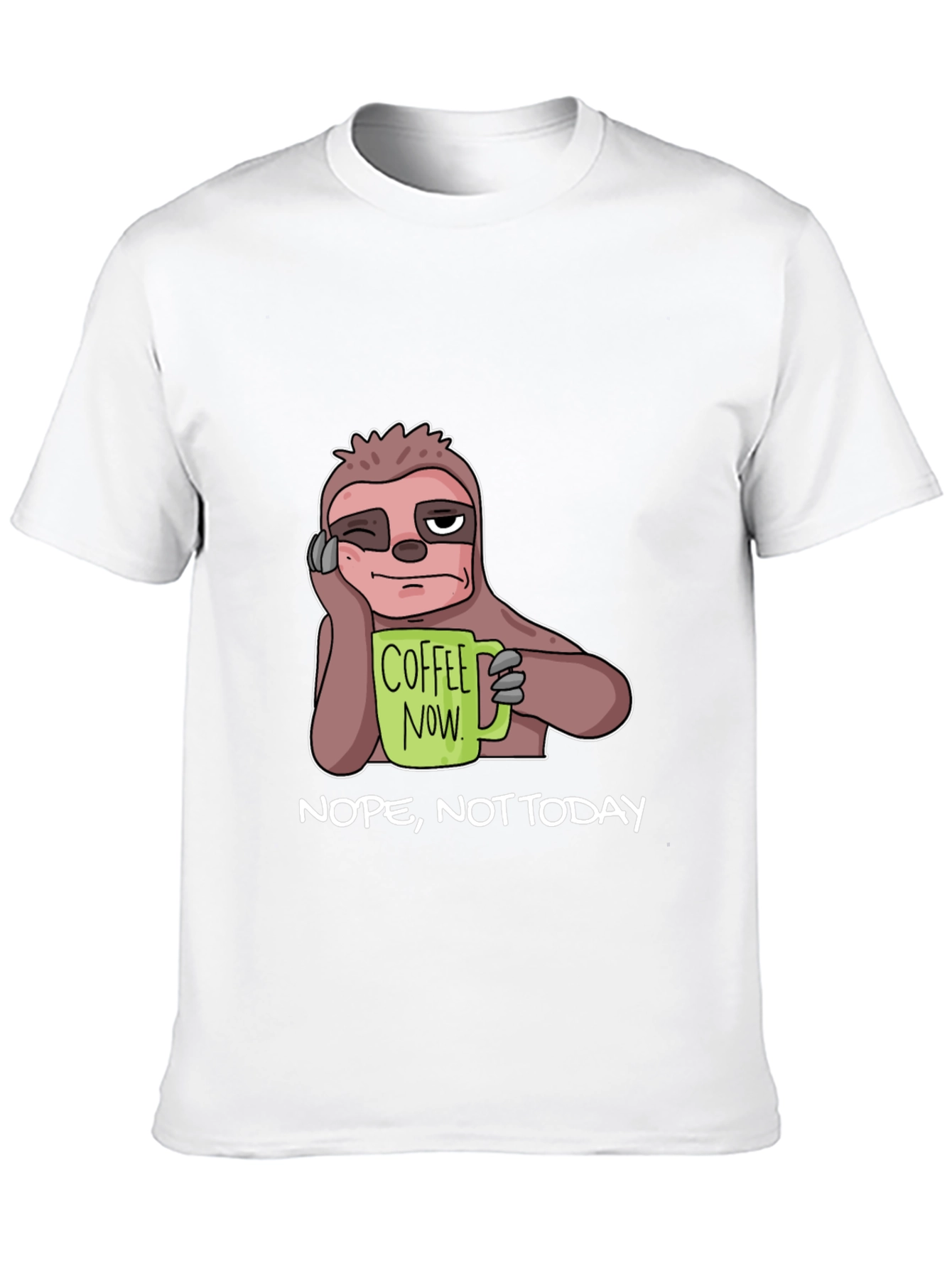 Coffee Now? Sloth Graphic T-Shirt