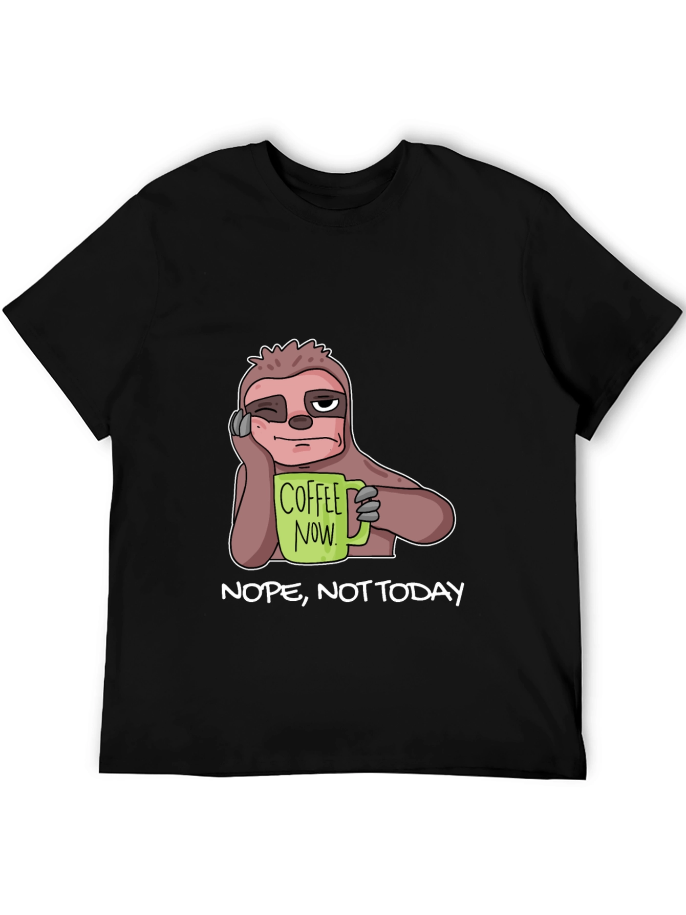 Coffee Now? Sloth Graphic T-Shirt