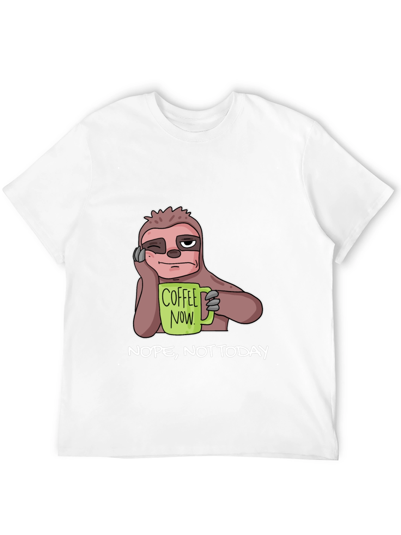 Coffee Now? Sloth Graphic T-Shirt