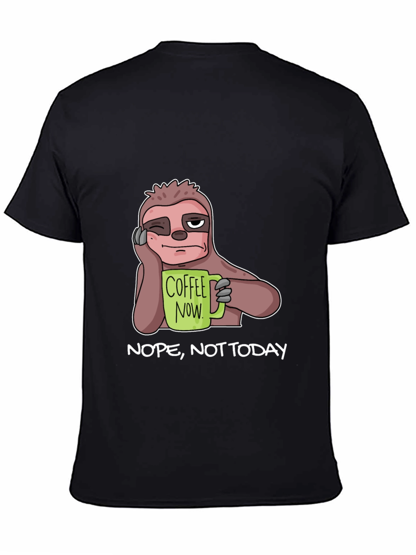 Coffee Now? Sloth Graphic T-Shirt