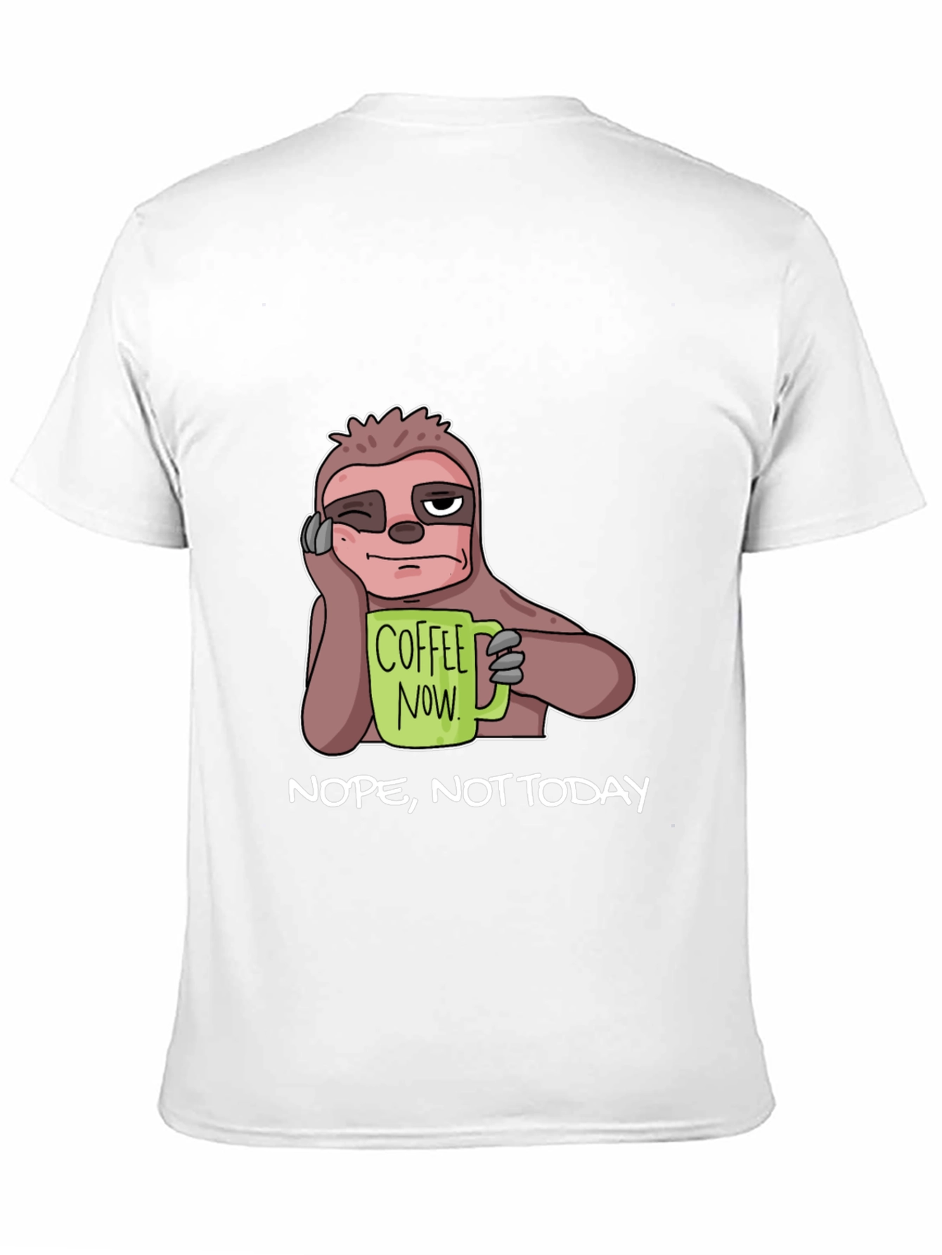 Coffee Now? Sloth Graphic T-Shirt