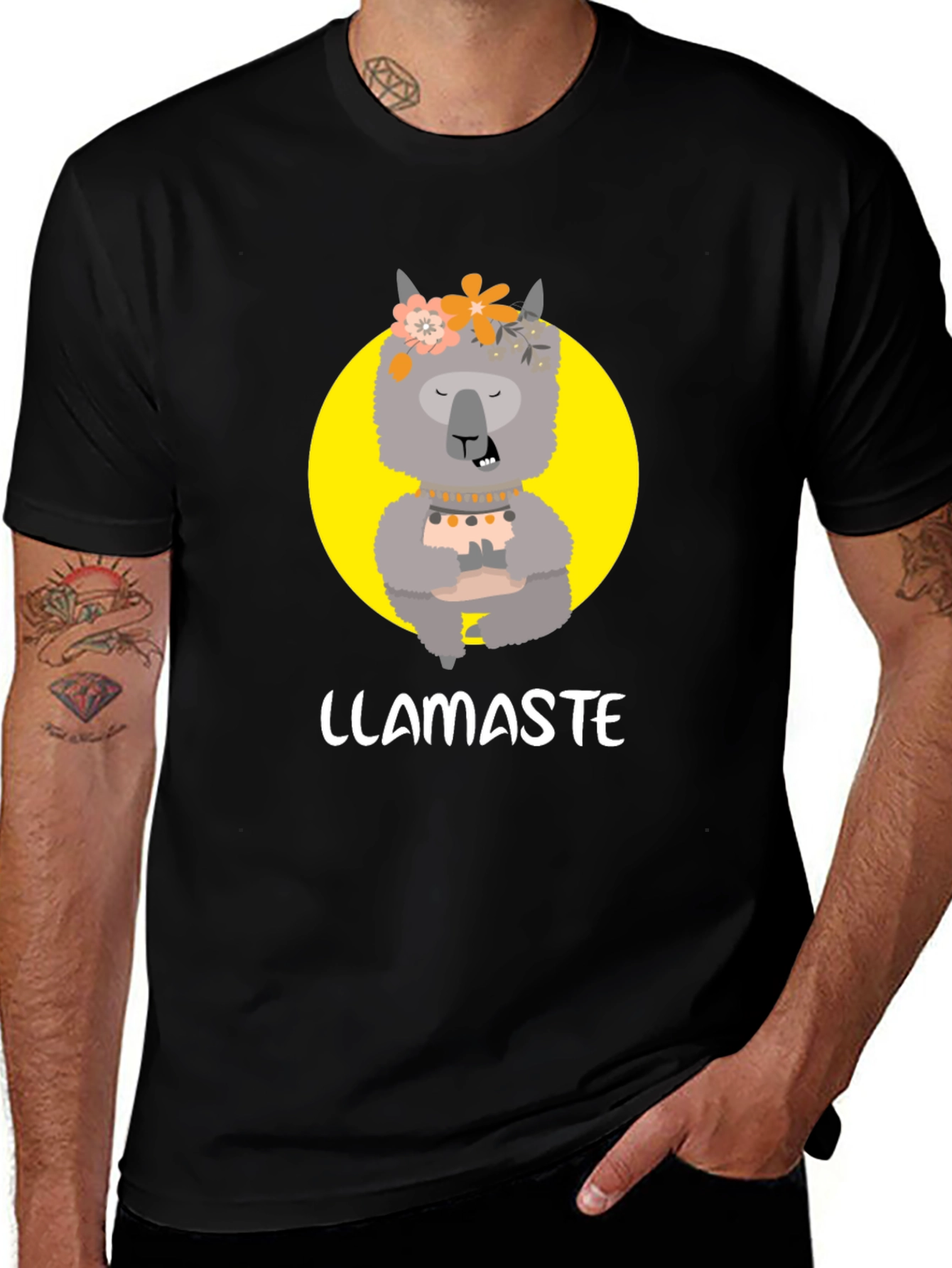 Llamaste Graphic Tee - Funny Llama Yoga T-Shirt