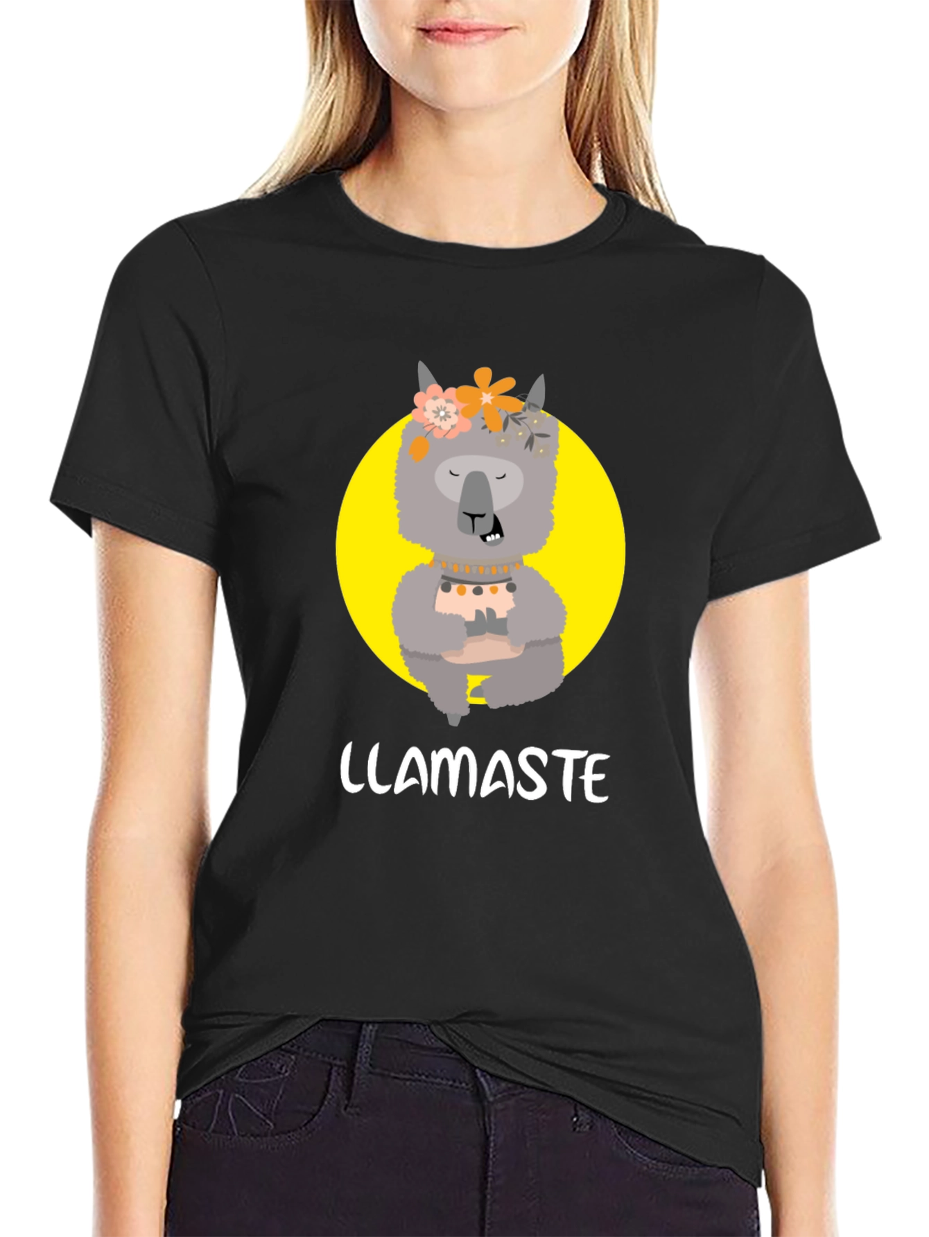 Llamaste Graphic Tee - Funny Llama Yoga T-Shirt