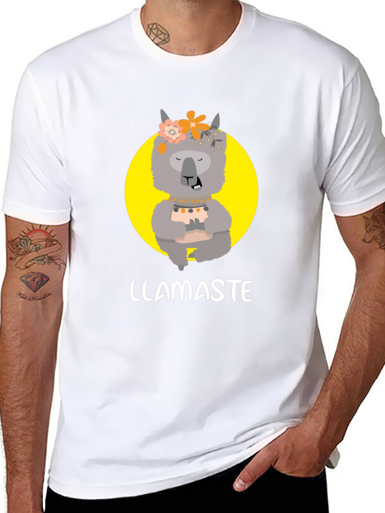 Llamaste Graphic Tee - Funny Llama Yoga T-Shirt