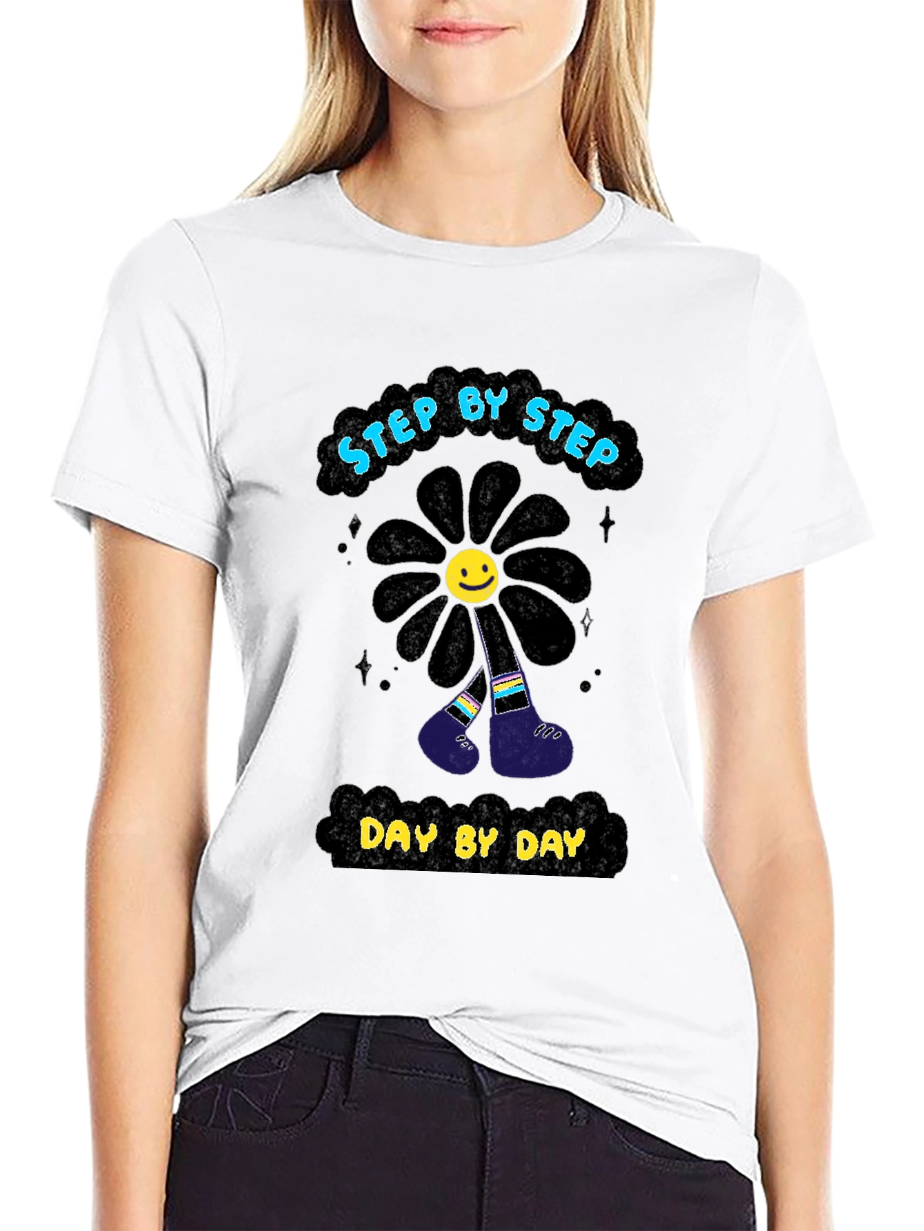 Step by Step Graphic T-Shirt