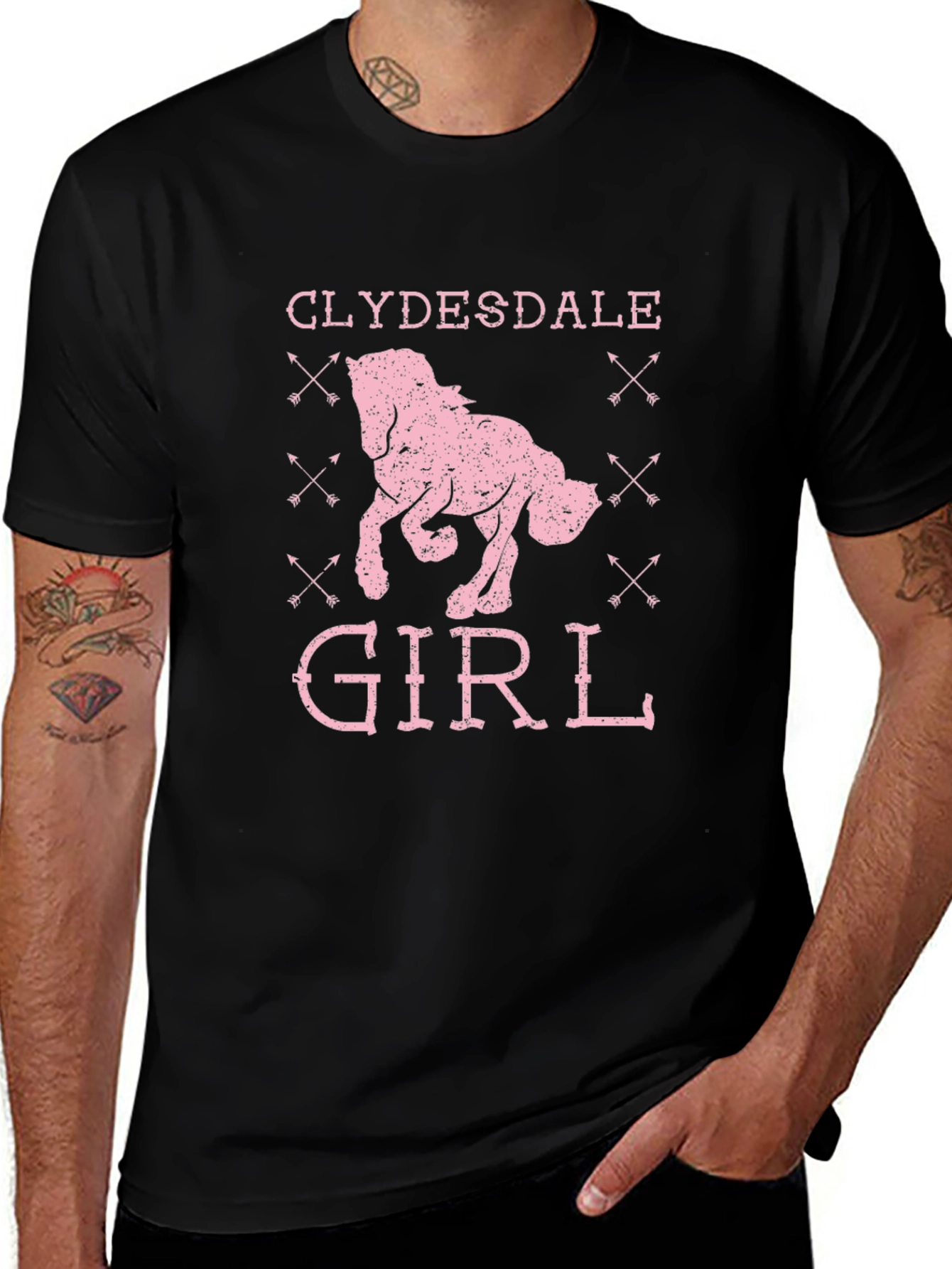 Clydesdale Girl Black T-Shirt