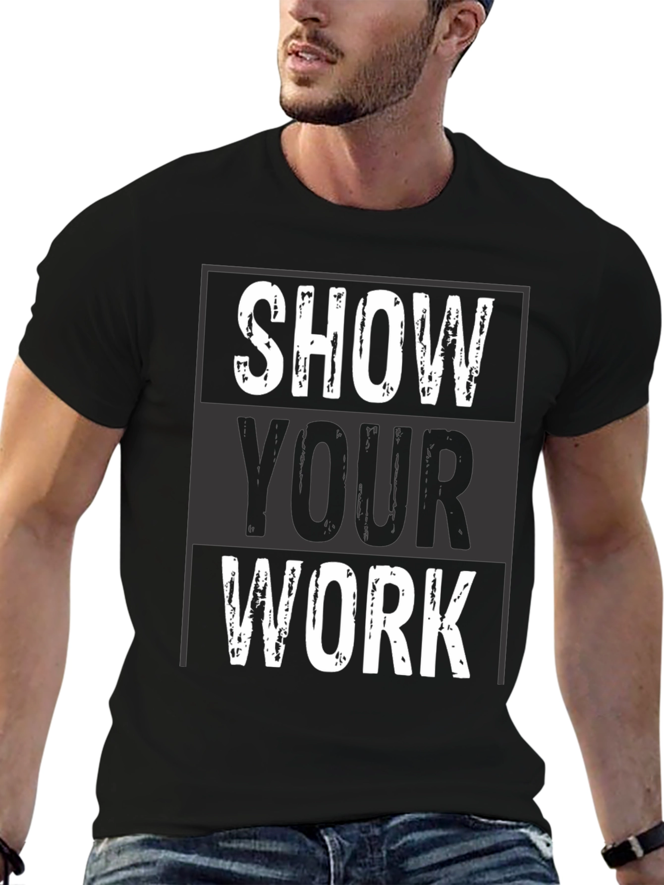Show Your Work Graphic Tee - Black