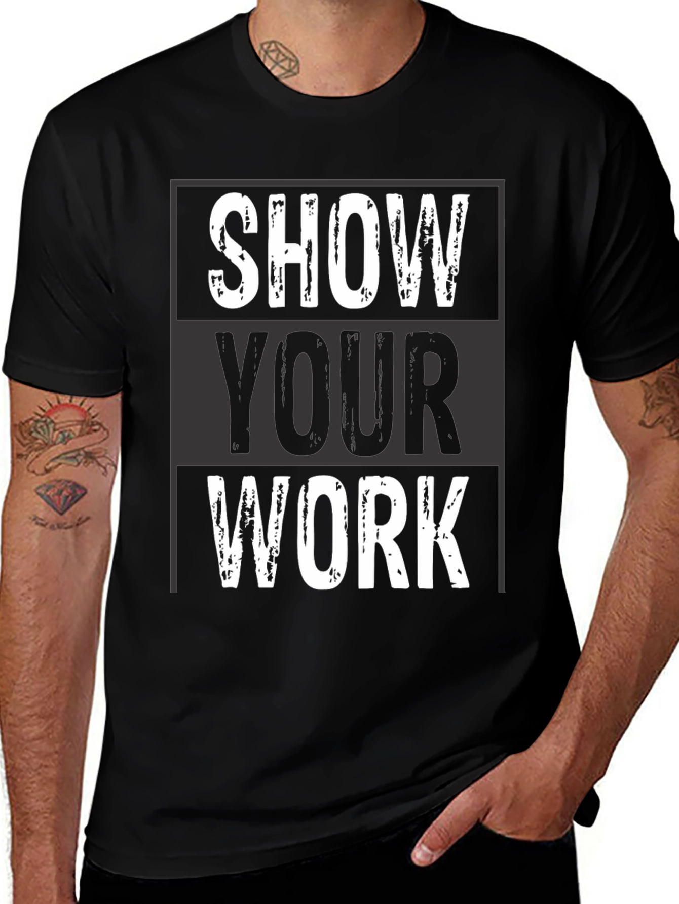 Show Your Work Graphic Tee - Black