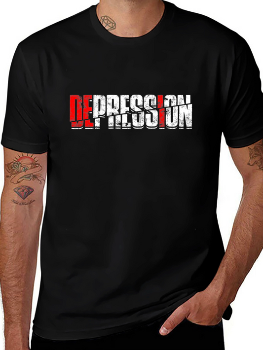 Distressed Depression Graphic T-Shirt