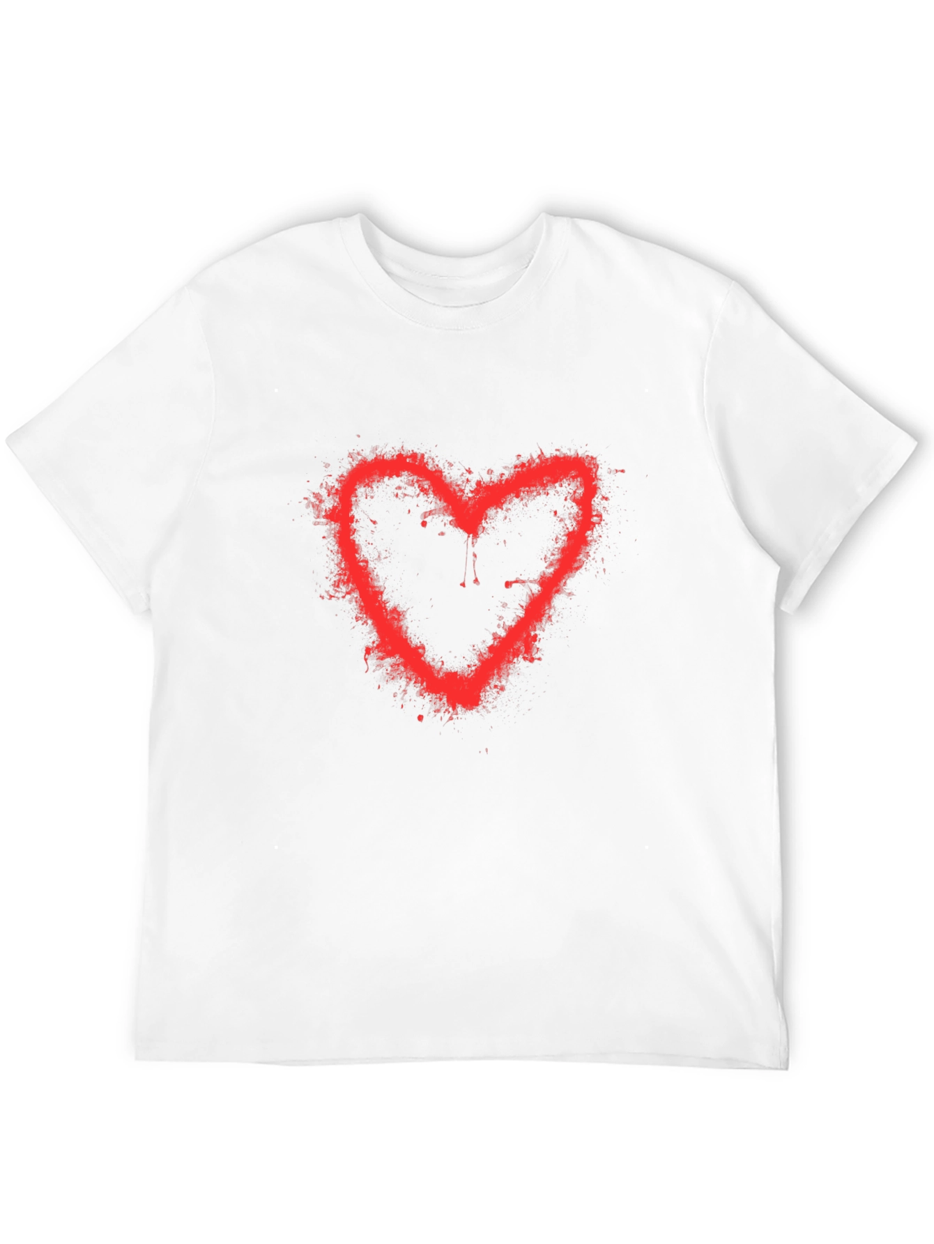 Red Heart Spray Paint T-Shirt