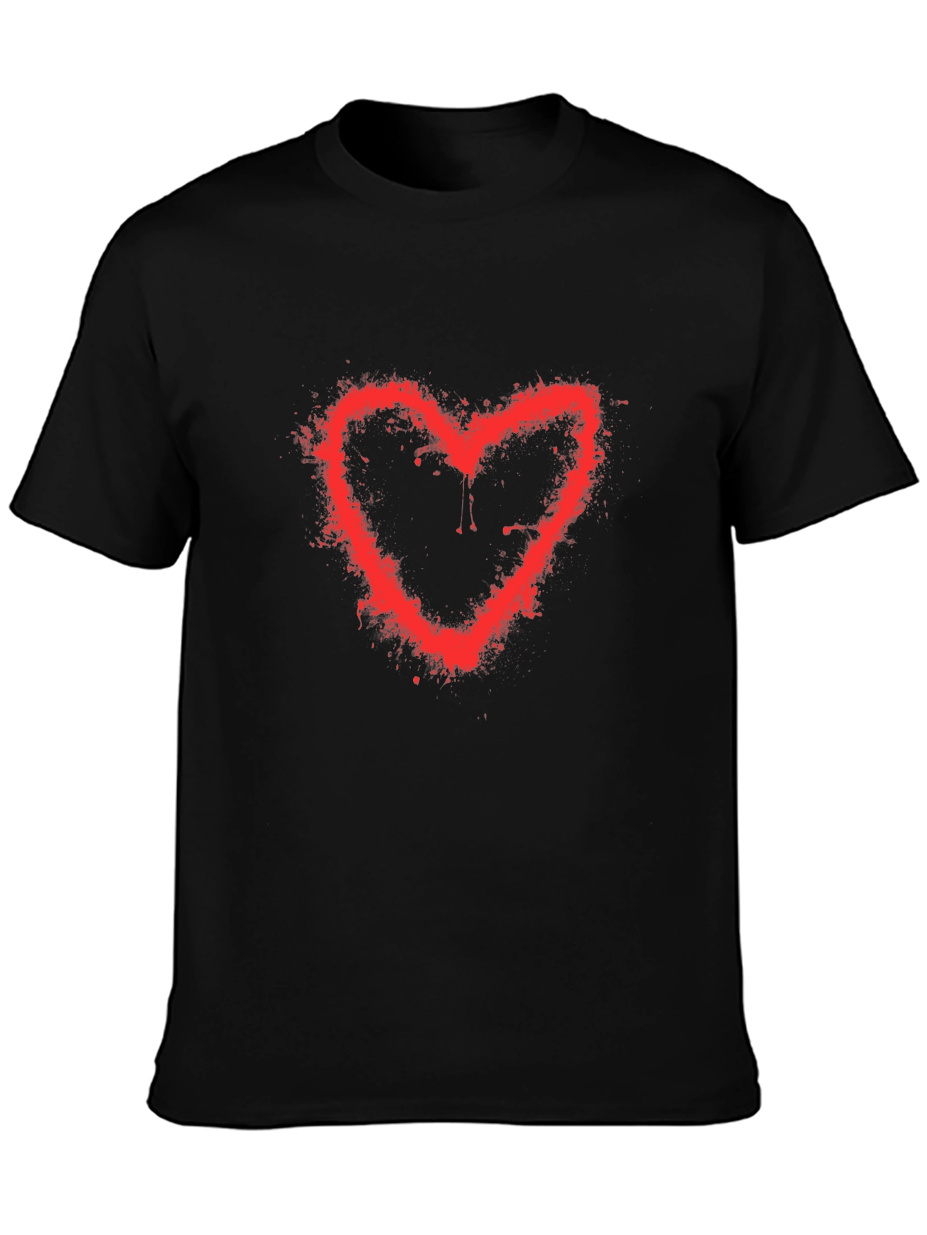 Red Heart Spray Paint T-Shirt
