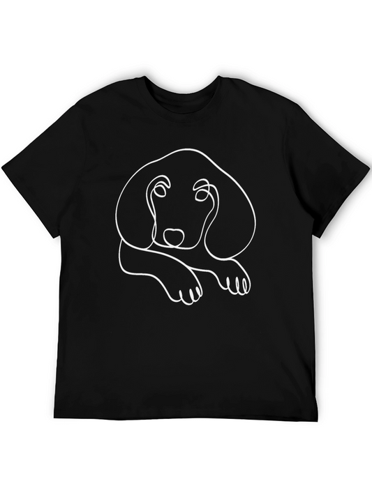 Dog Lovers Line Art T-Shirt