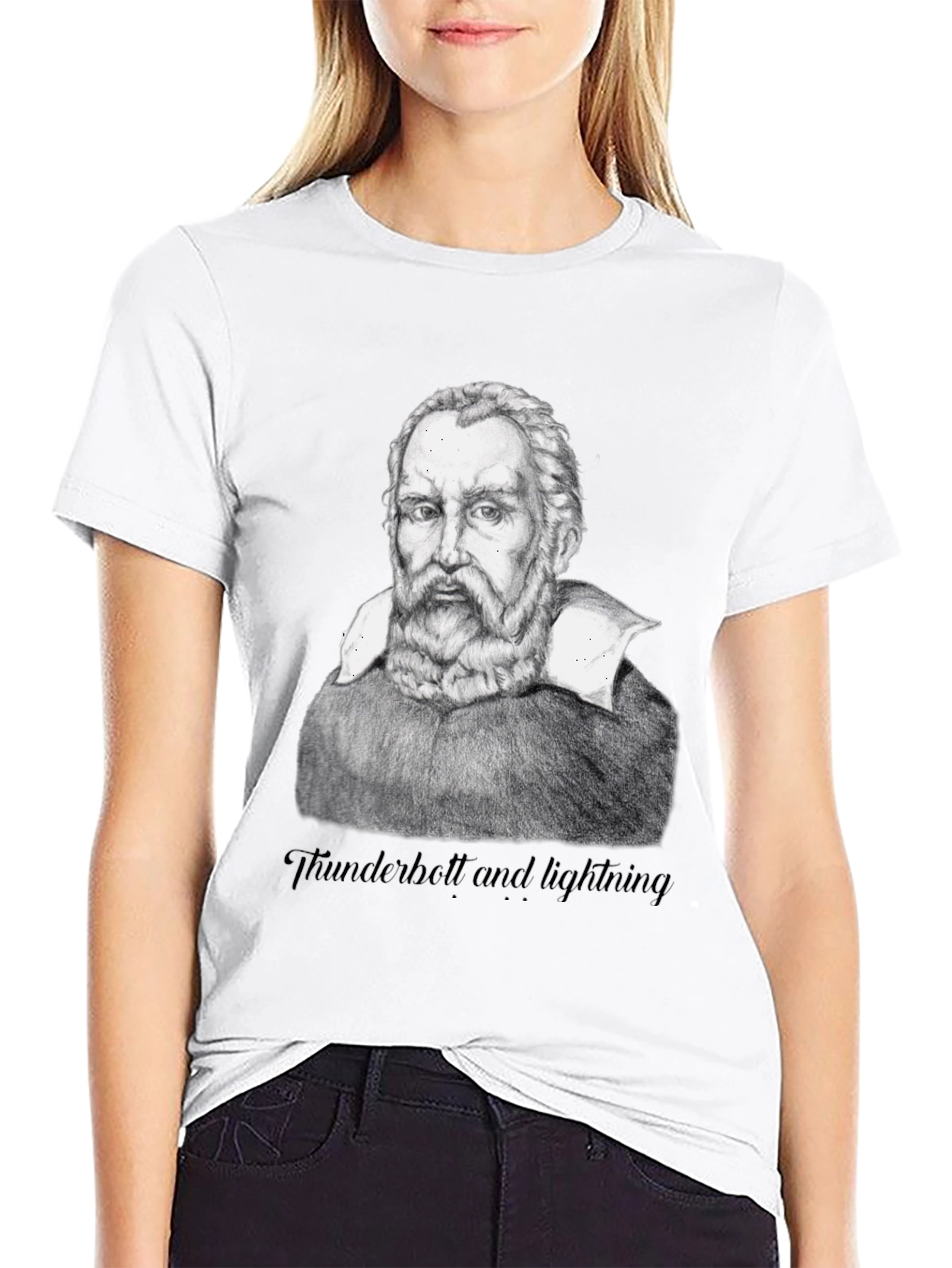 Galileo Portrait T-Shirt - Thunderbolt and lightning