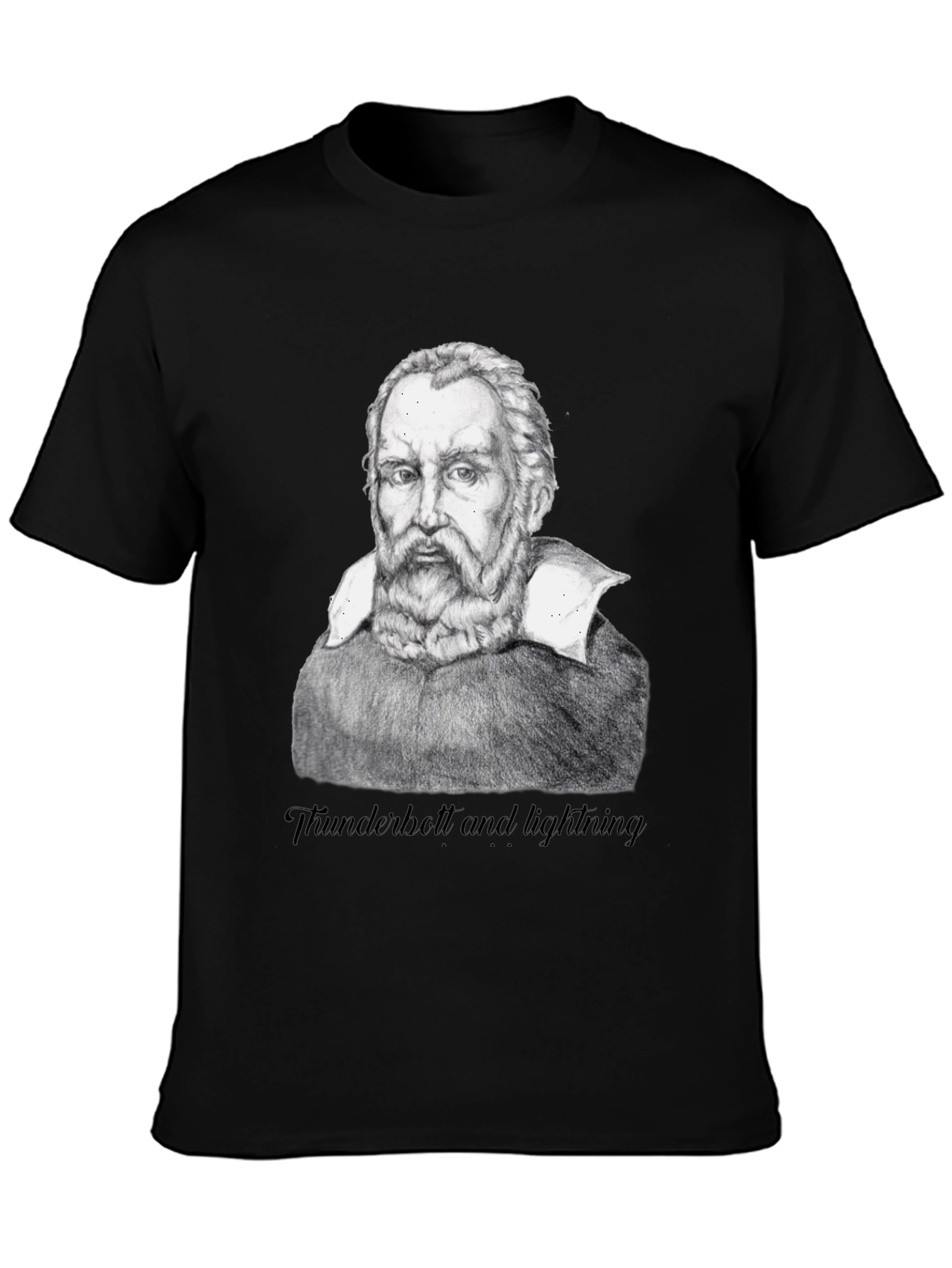 Galileo Portrait T-Shirt - Thunderbolt and lightning