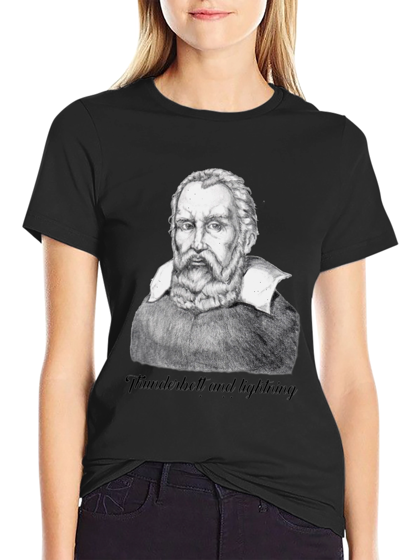 Galileo Portrait T-Shirt - Thunderbolt and lightning