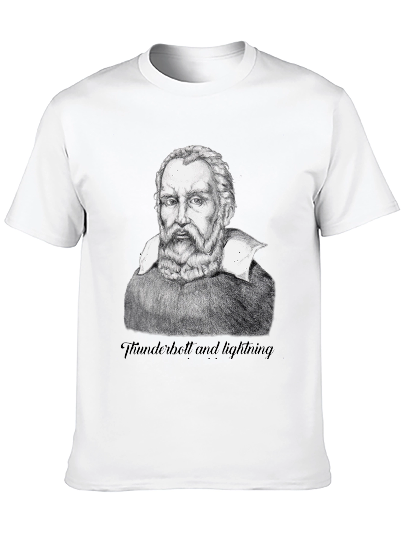 Galileo Portrait T-Shirt - Thunderbolt and lightning